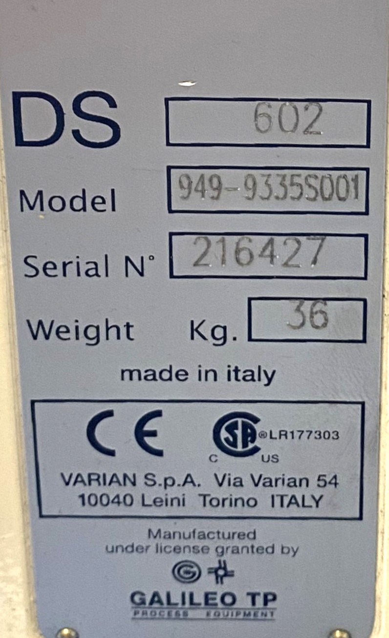 Used Varian (Agilent) DS 602 Rotary Vacuum Pump with Varian Oil Filter (17.6cfm)