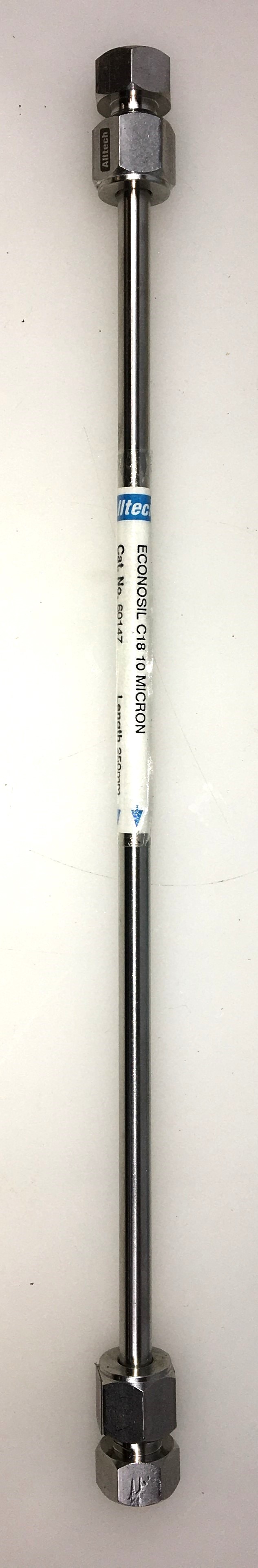 Used Alltech Econosil C18 HPLC Column - 25 cm × 4.6 mm x 10µm