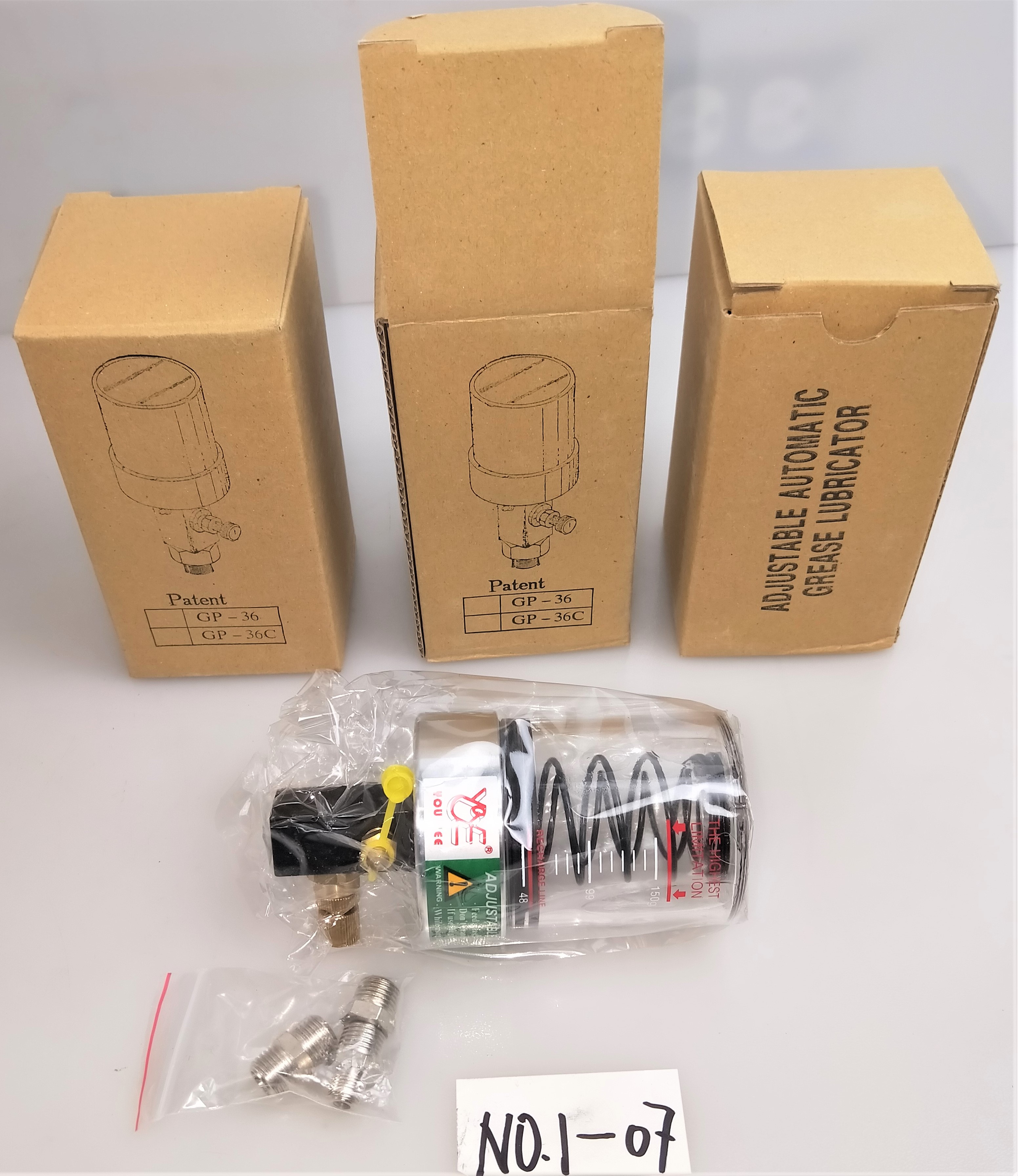 New Open Box Lot of 30 Automatic Grease Lubricators - 50g and 150g Capacities