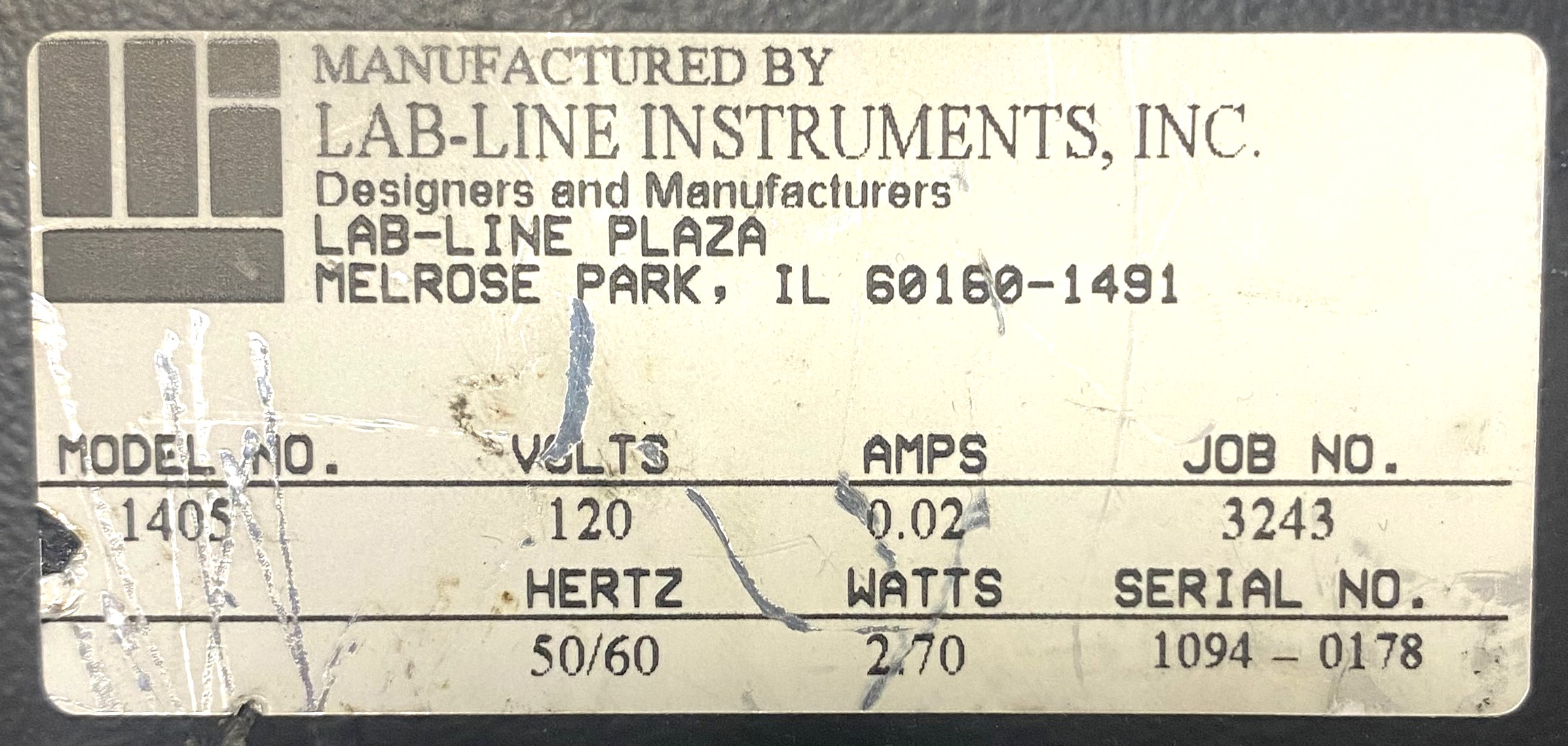 Used Lab-Line 1405 KwikSet Lab-Chron Timer (Newer Version)