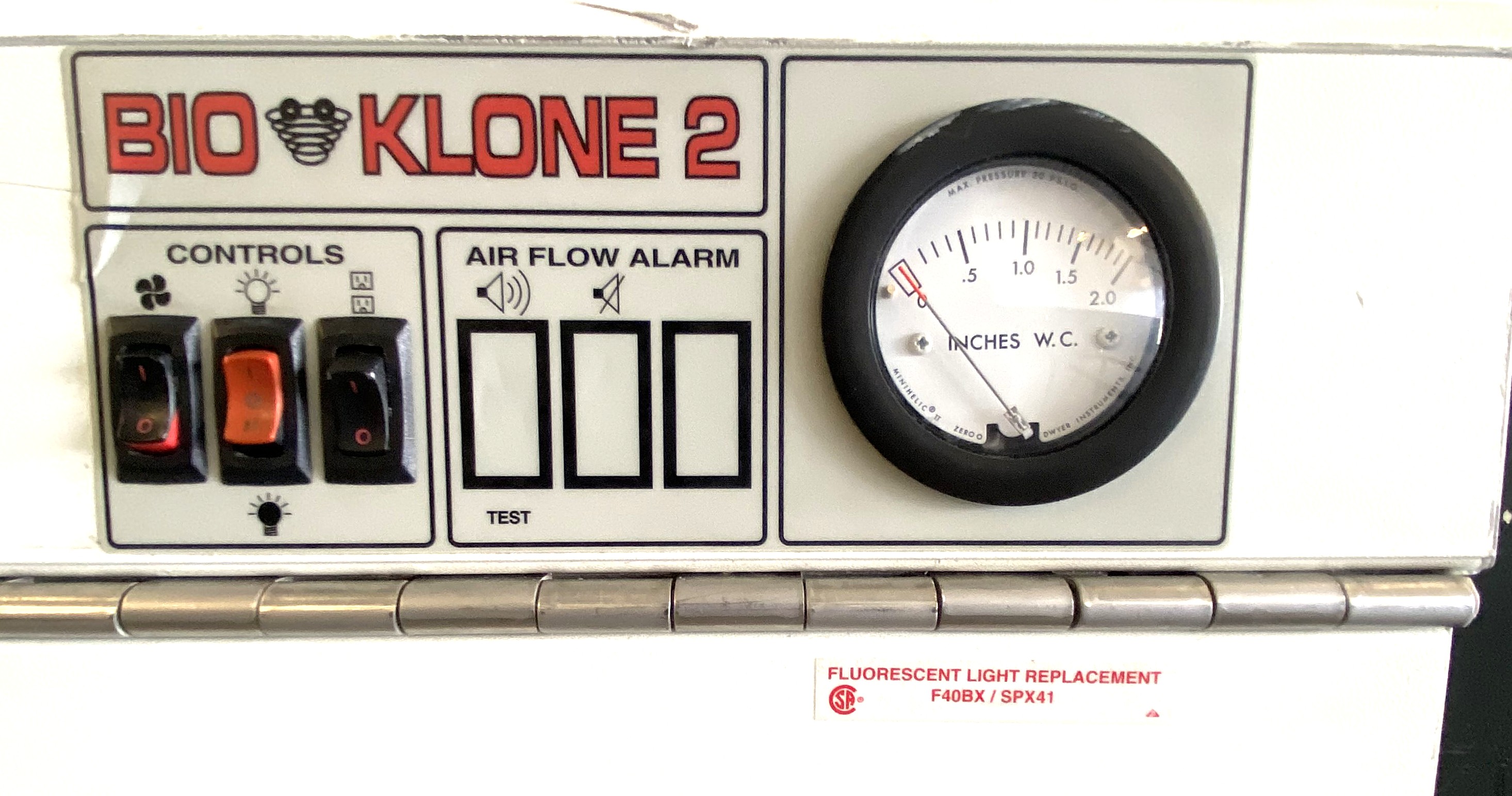 Used Microzone Bioklone 2 (BK-2-4-BT) Class II Type A 4-Ft Biosafety Cabinet