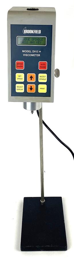Used Brookfield RV-DV-II+ Digital Viscometer with Spindles and Carrying Case