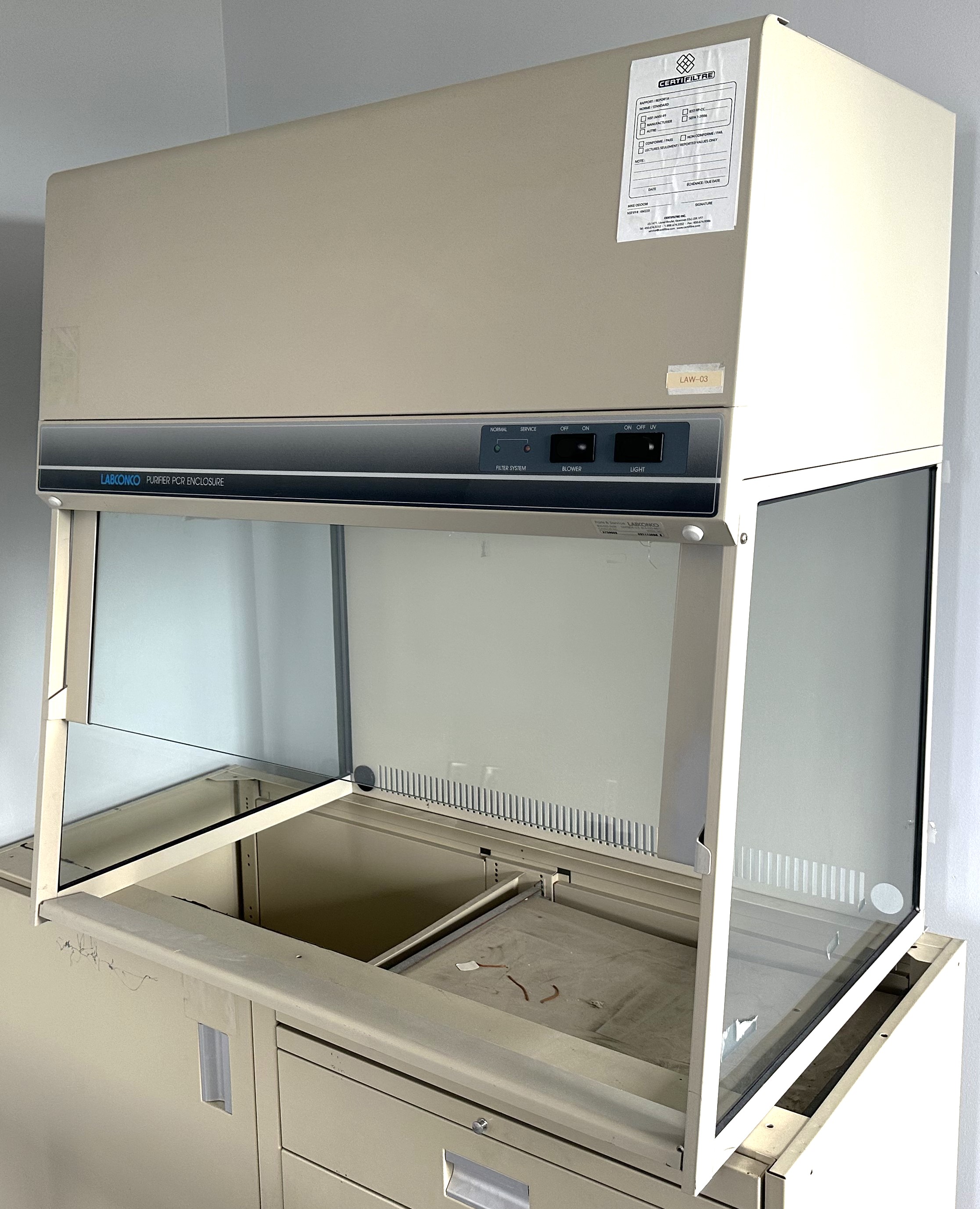 Used Labconco Purifier 3750002 PCR Enclosure