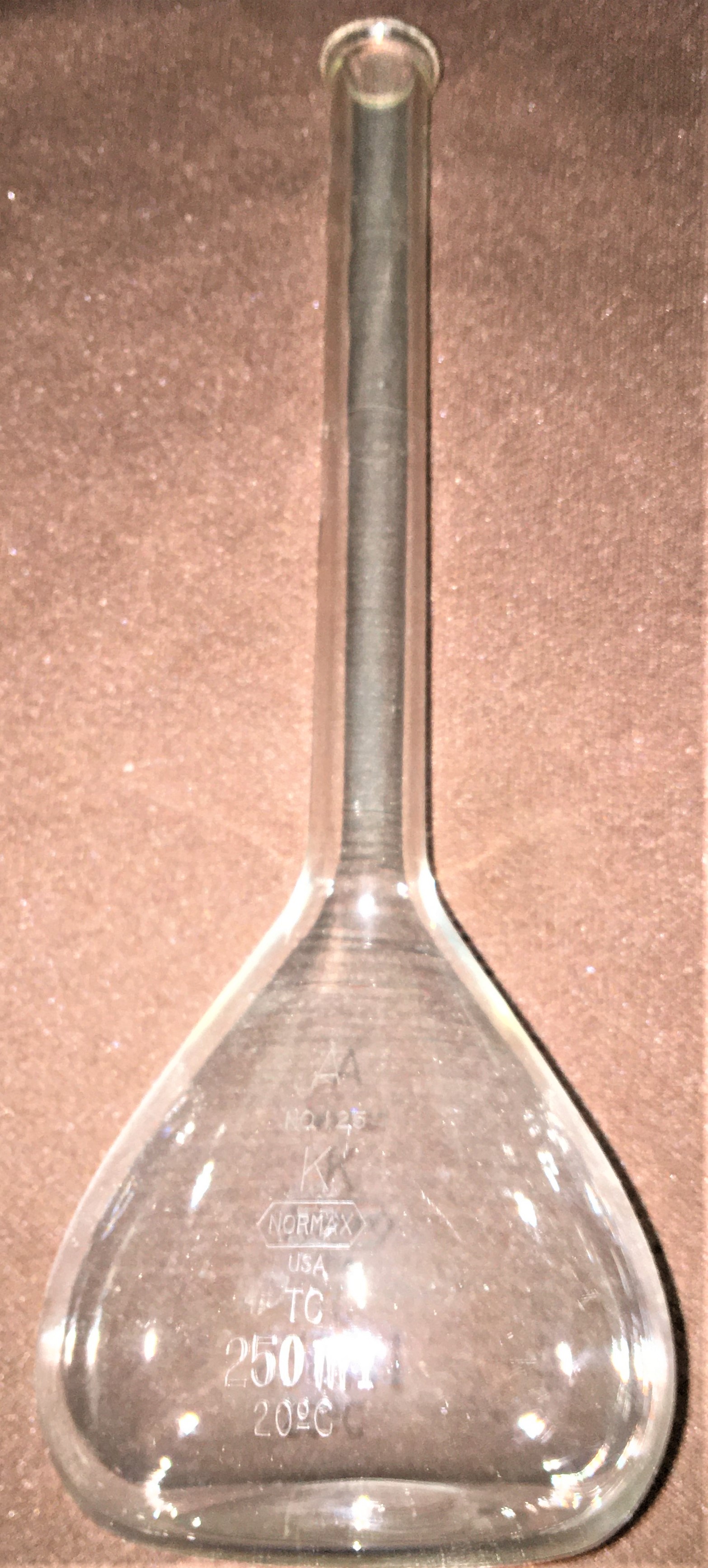 Used Corning/Kimble/Sibata 250mL Class A Volumetric Flask