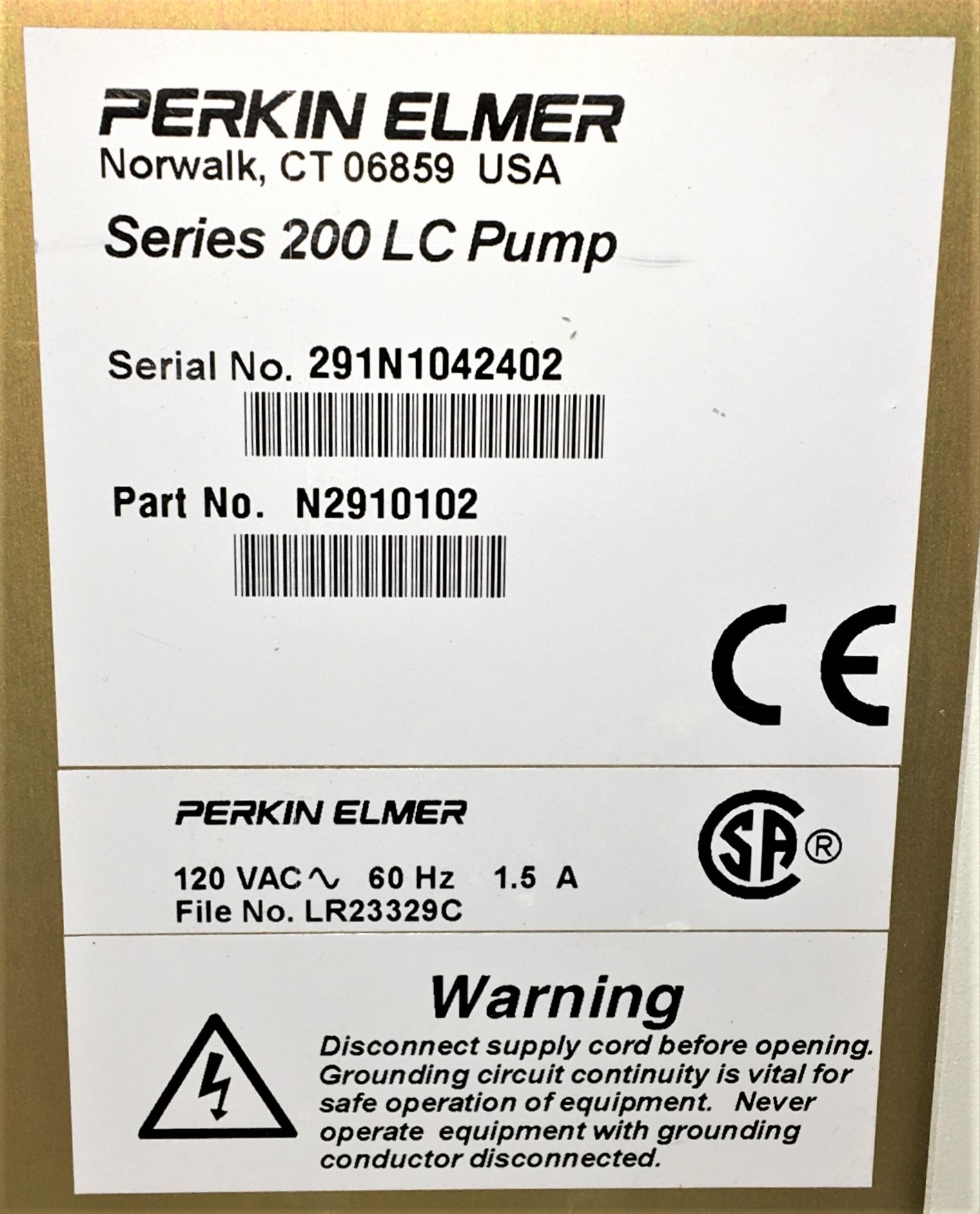 Used Perkin Elmer Series 200 LC Pump