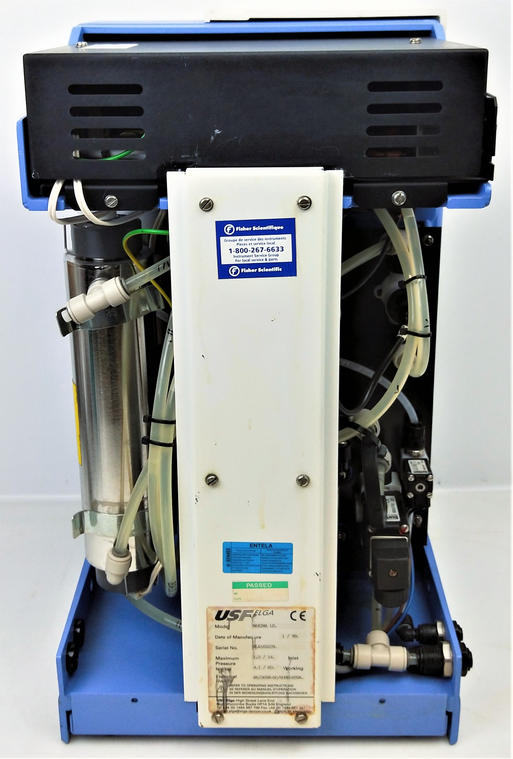 Used US Filter Elga Maxima LS Ultra-Pure Water Purifier with Tank