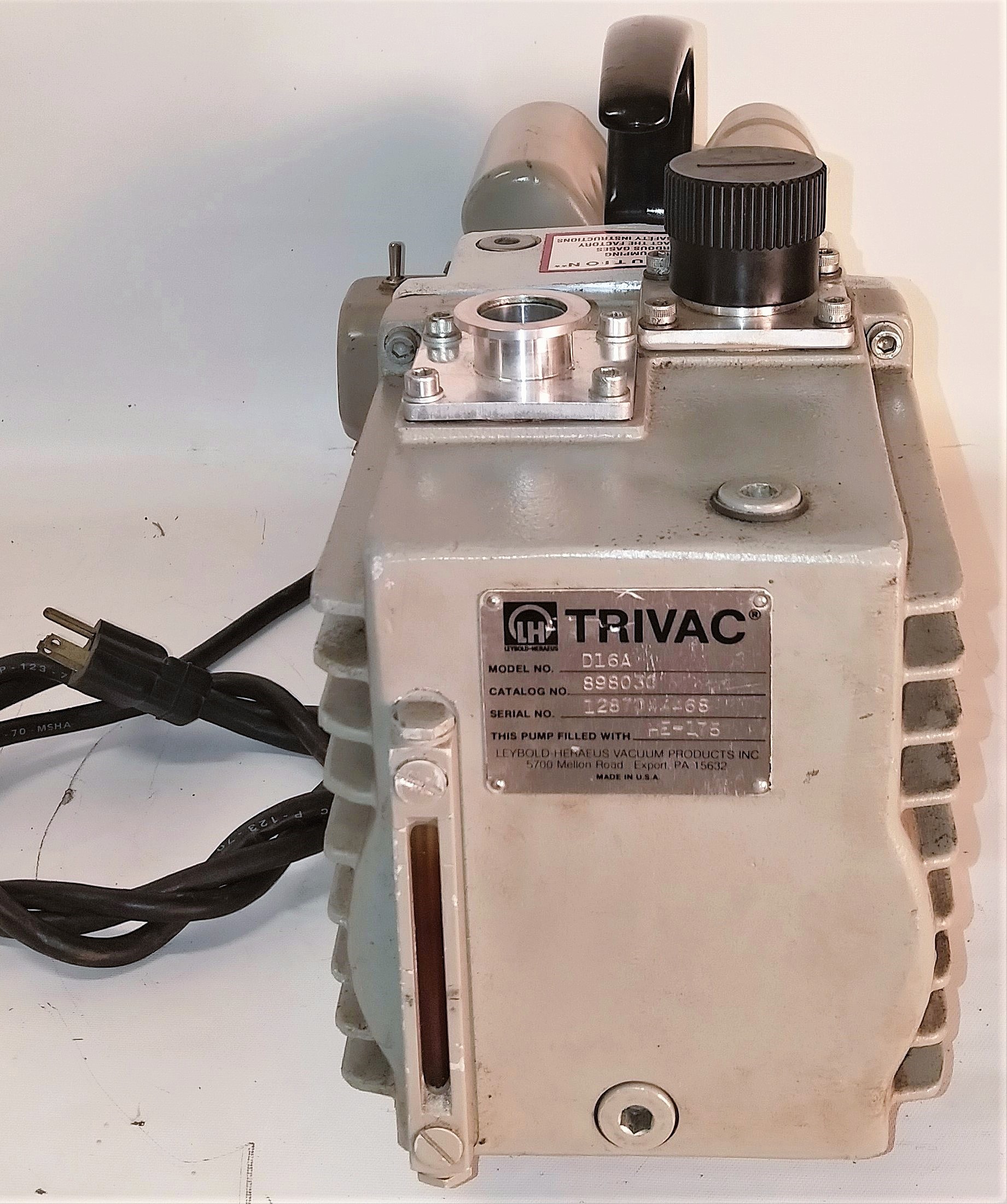 Used Leybold Trivac D16A Rotary Vacuum Pump (14.1cfm)