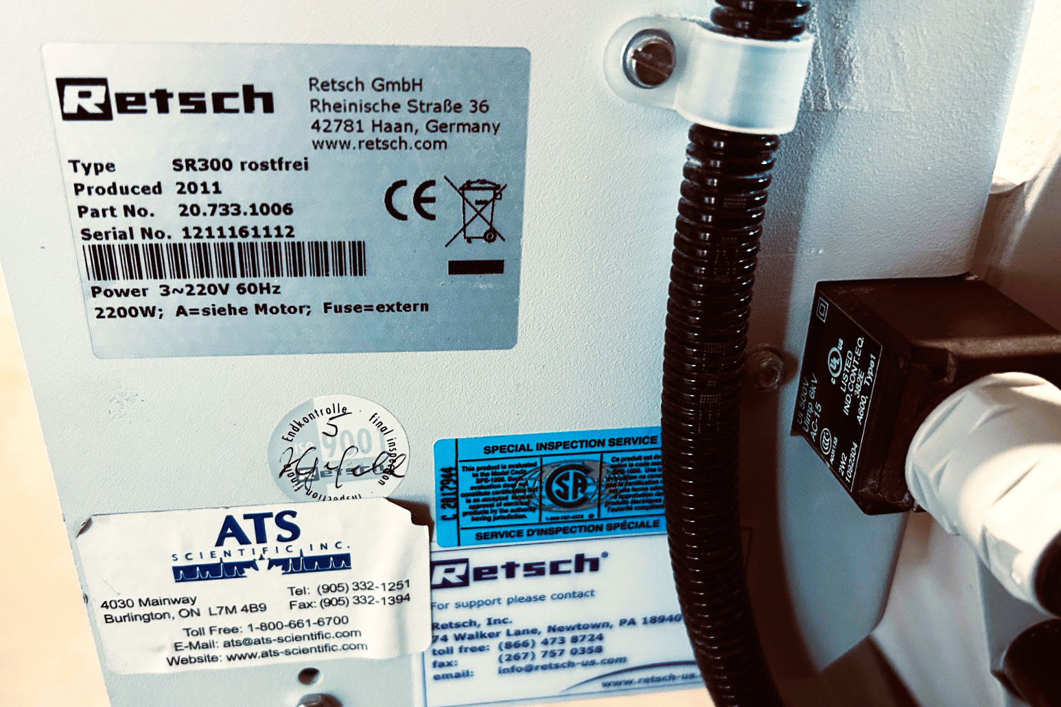 Used Retsch SR 300 Rotor Beater Mill
