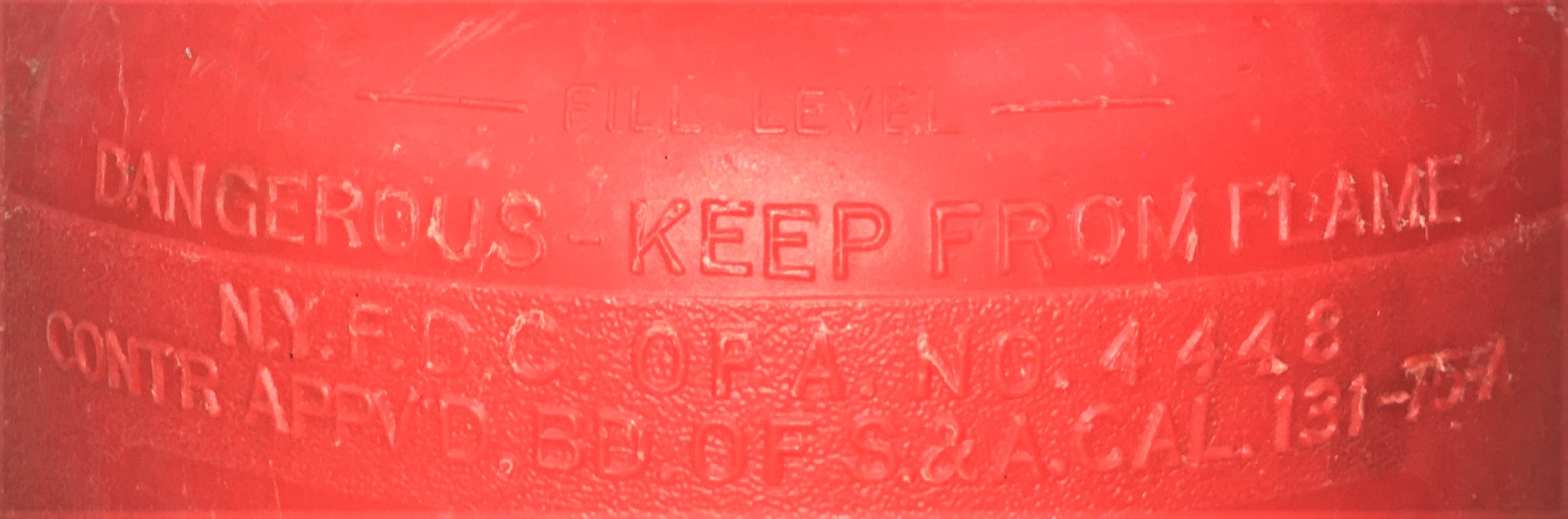 Used Non-Metallic Safety Can for Petroleum Products - 9.4L (2.5 Gallon)