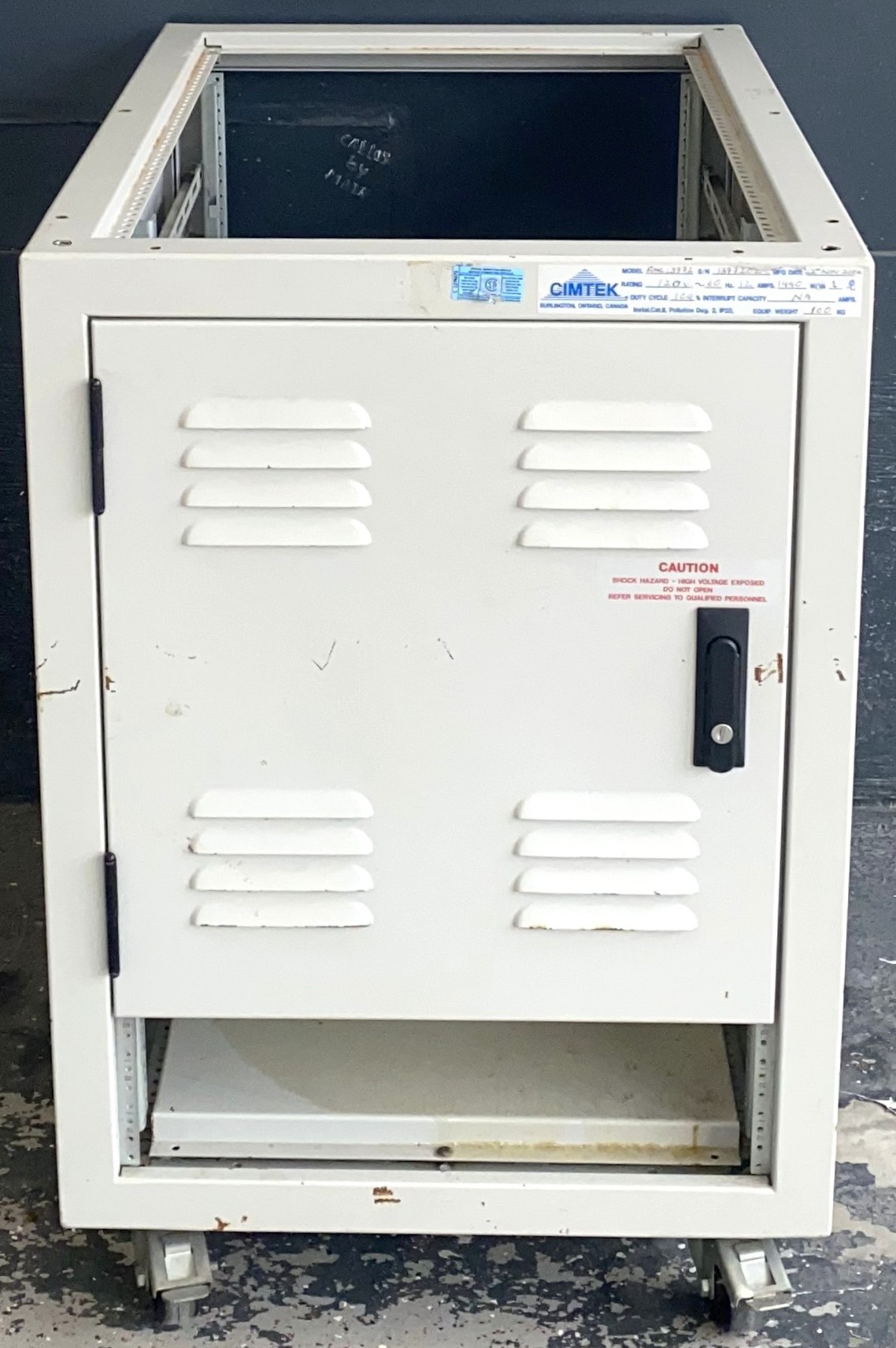 Used Emcor 10 Series Ventilated Metal Cabinet on Castors