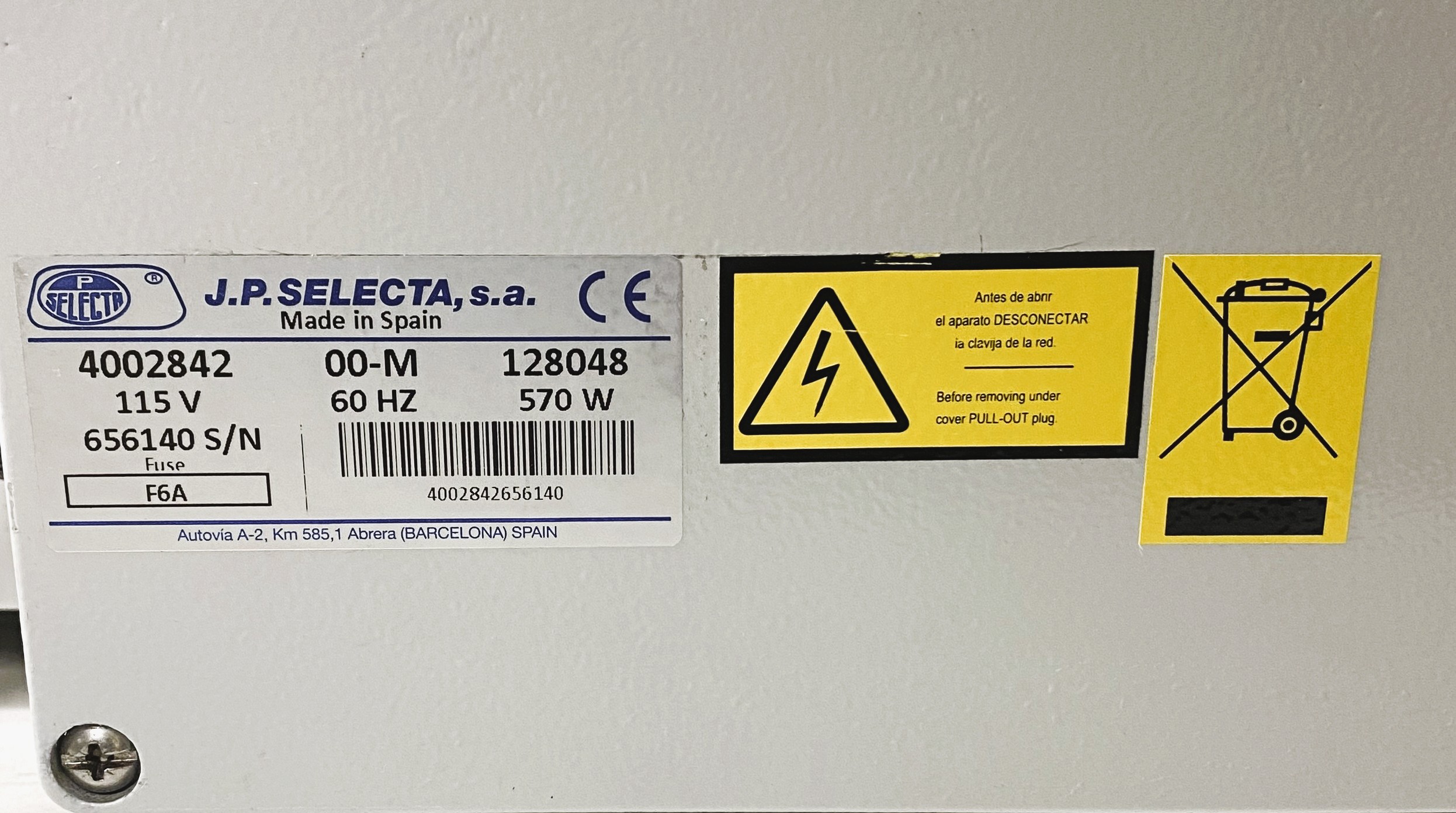 Used JP Selecta Det-Gras N Solvent Extraction System