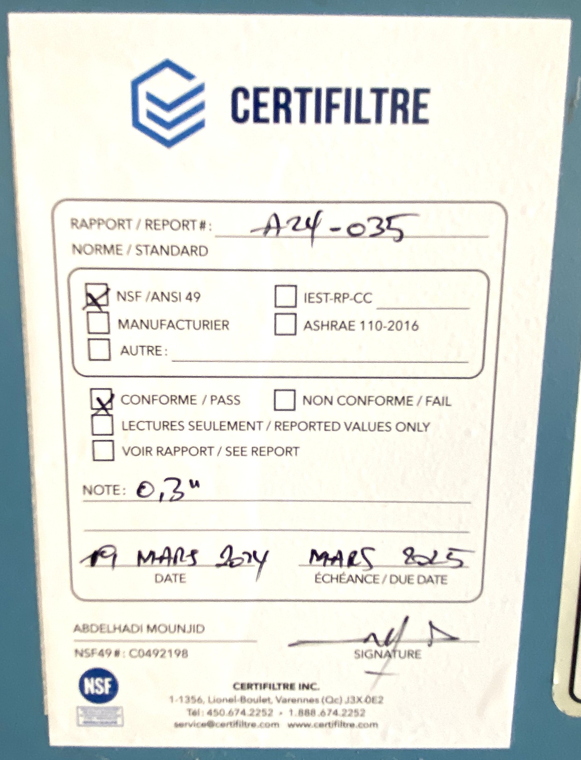 Used Microzone Bioklone 2 (BK-2-4-BT) Class II Type A 4-Ft Biosafety Cabinet