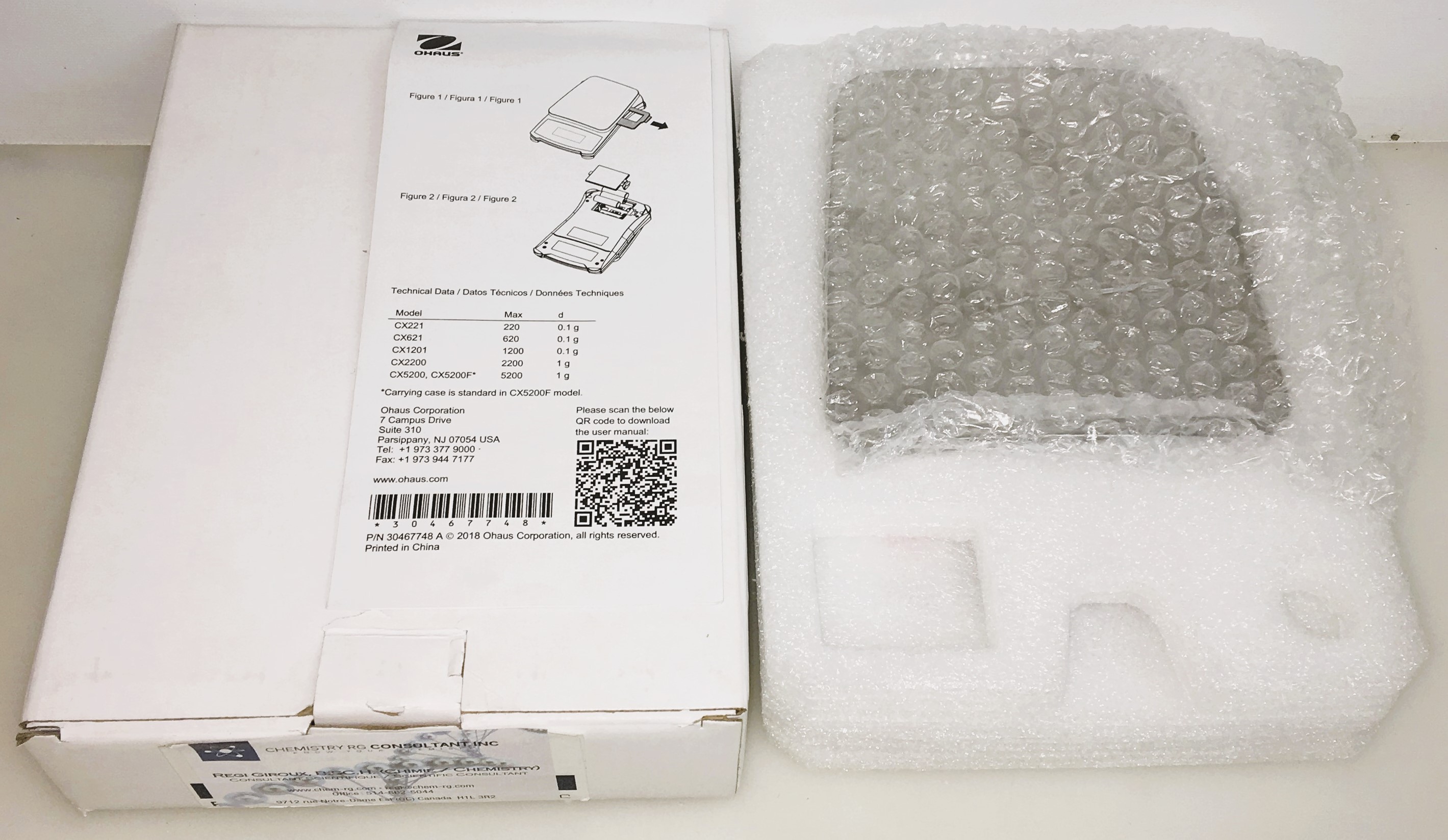 New Open Box Ohaus Compass CX221 Portable Balance (220g x 0.1g)