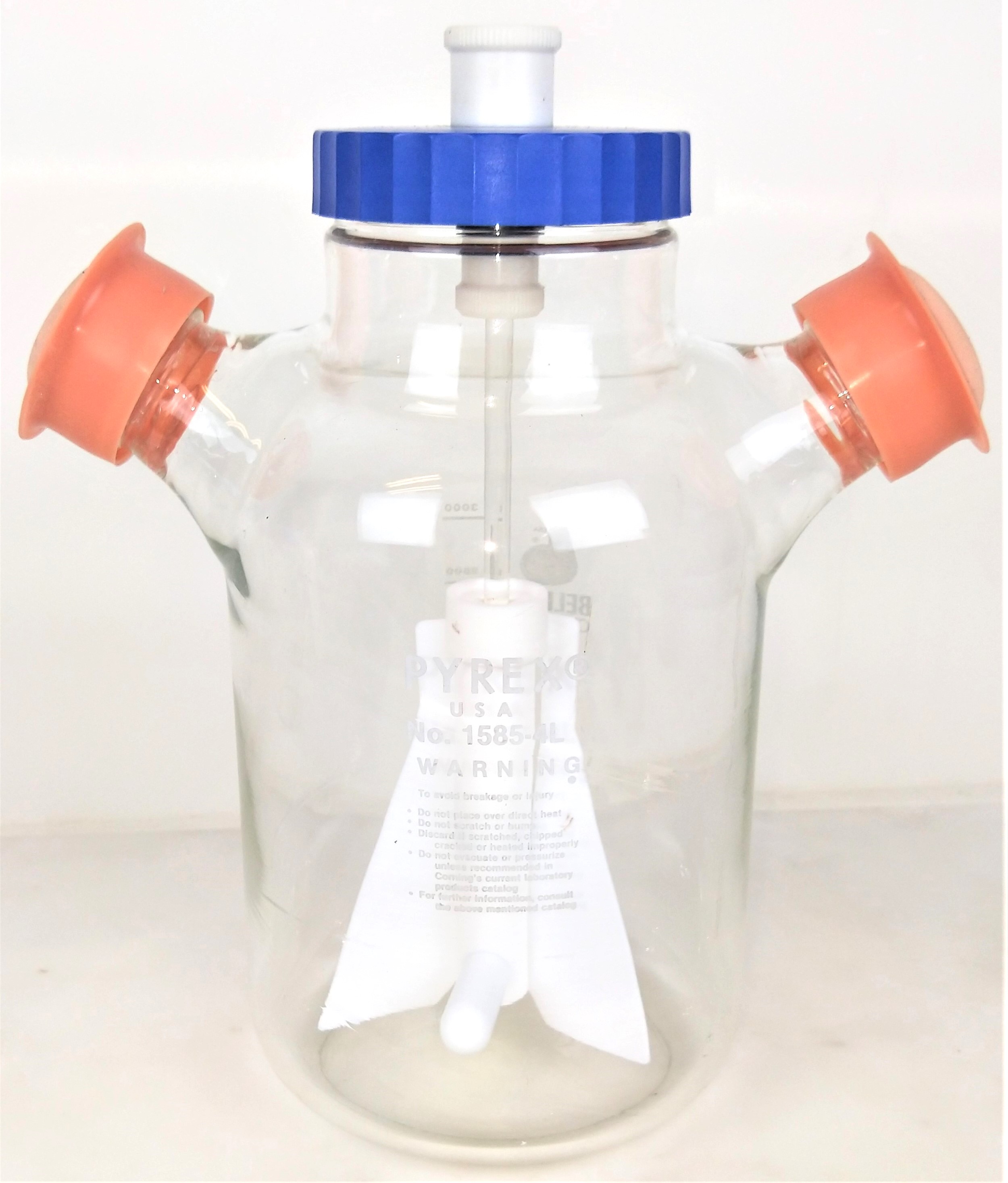Used Corning (Bellco) ProCulture 4502-3L Double Sidearm Spinner Flask (3000mL)