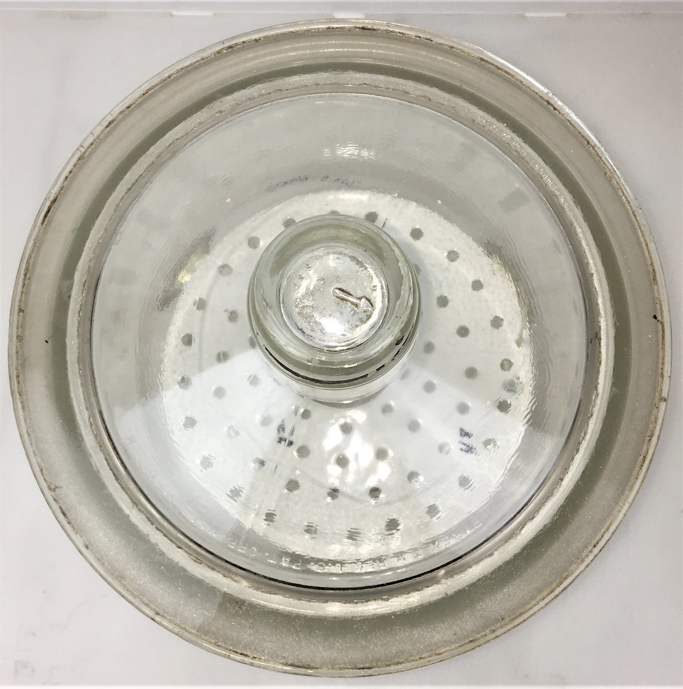 Used Corning PYREX 3081-200 Glass Desiccator with Coors Plate (5.8L)