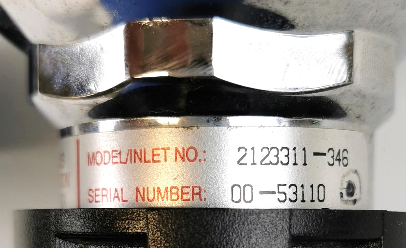Used Liquid Air 2123311-346 Stainless-Steel Compressed Air Regulator (CGA 346)
