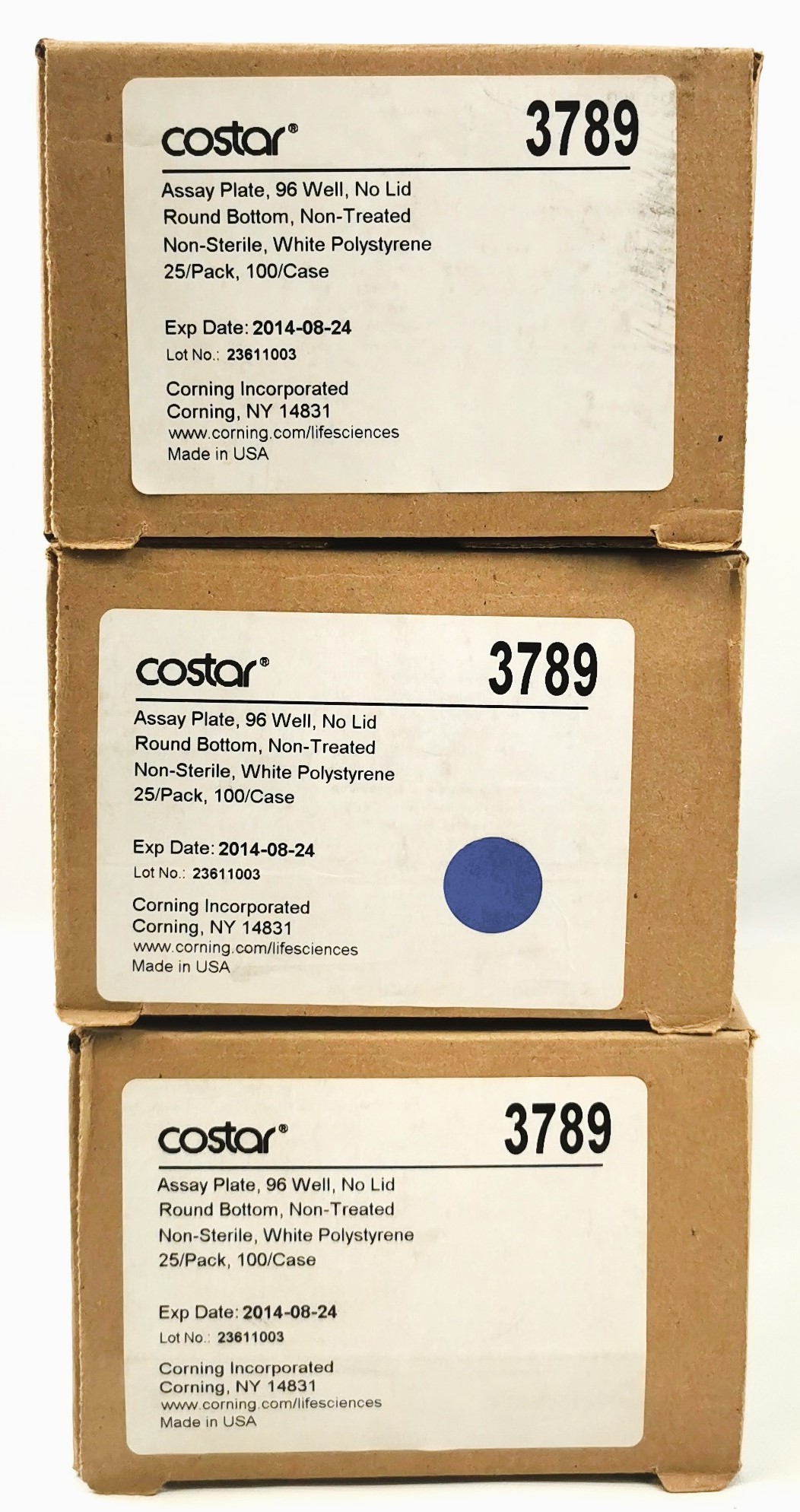 New Open Box Corning Costar 3789 Assay Plates - 96 Well (Pack of 25)