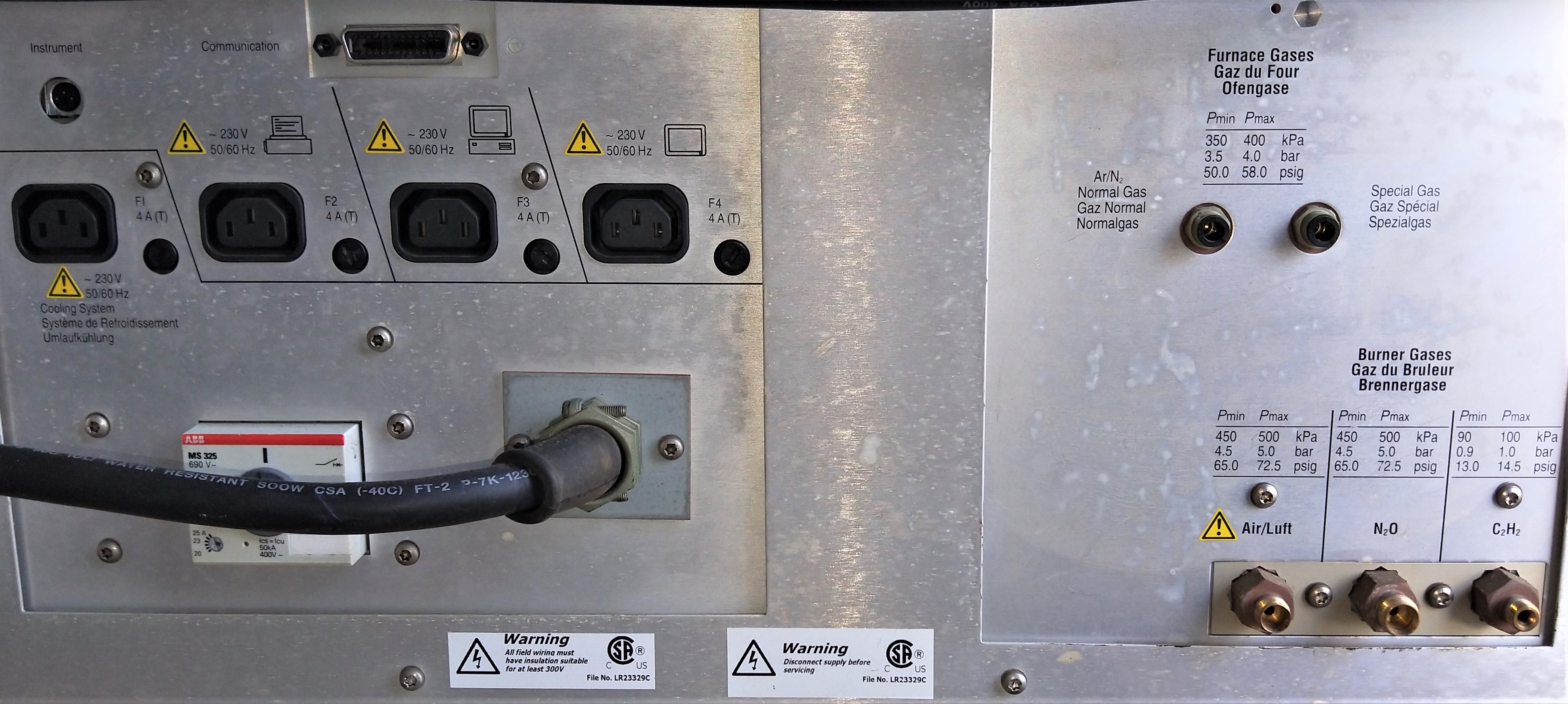 As is Perkin Elmer AAnalyst 800 AA Spectrometer with AS800 Autosampler and Cooling Accessory