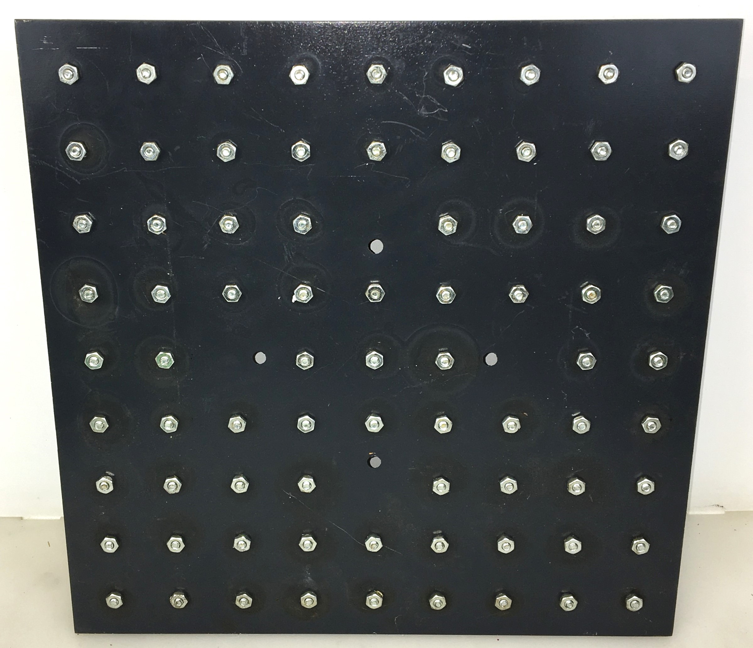 Used Flask Holder Platform Attachment for Shaker with 77 x 10mL Flask Clamps - 14" x 14"