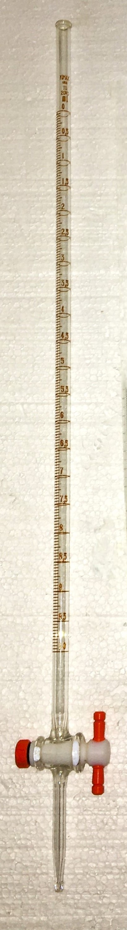 Used Corning PYREX 2122A (and Equivalent) Class B 10mL Dispensing MicroBuret