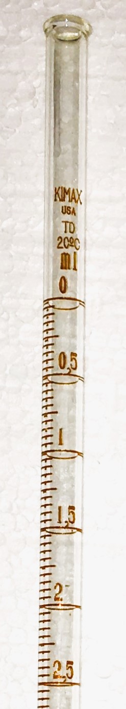 Used Corning PYREX 2122A (and Equivalent) Class B 10mL Dispensing MicroBuret