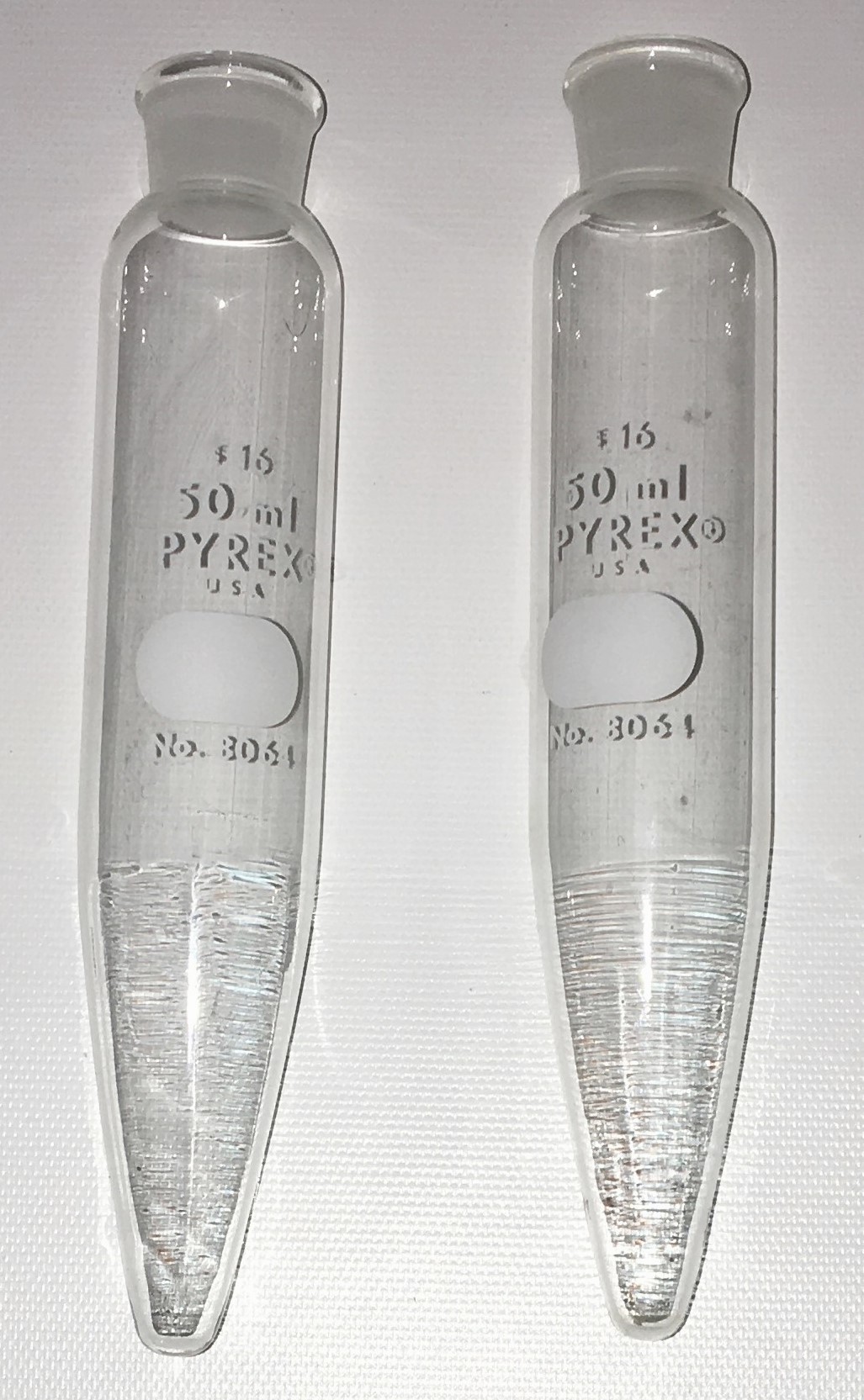 Used Corning PYREX 8061-50 Conical Centrifuge Tube (Set of 2)