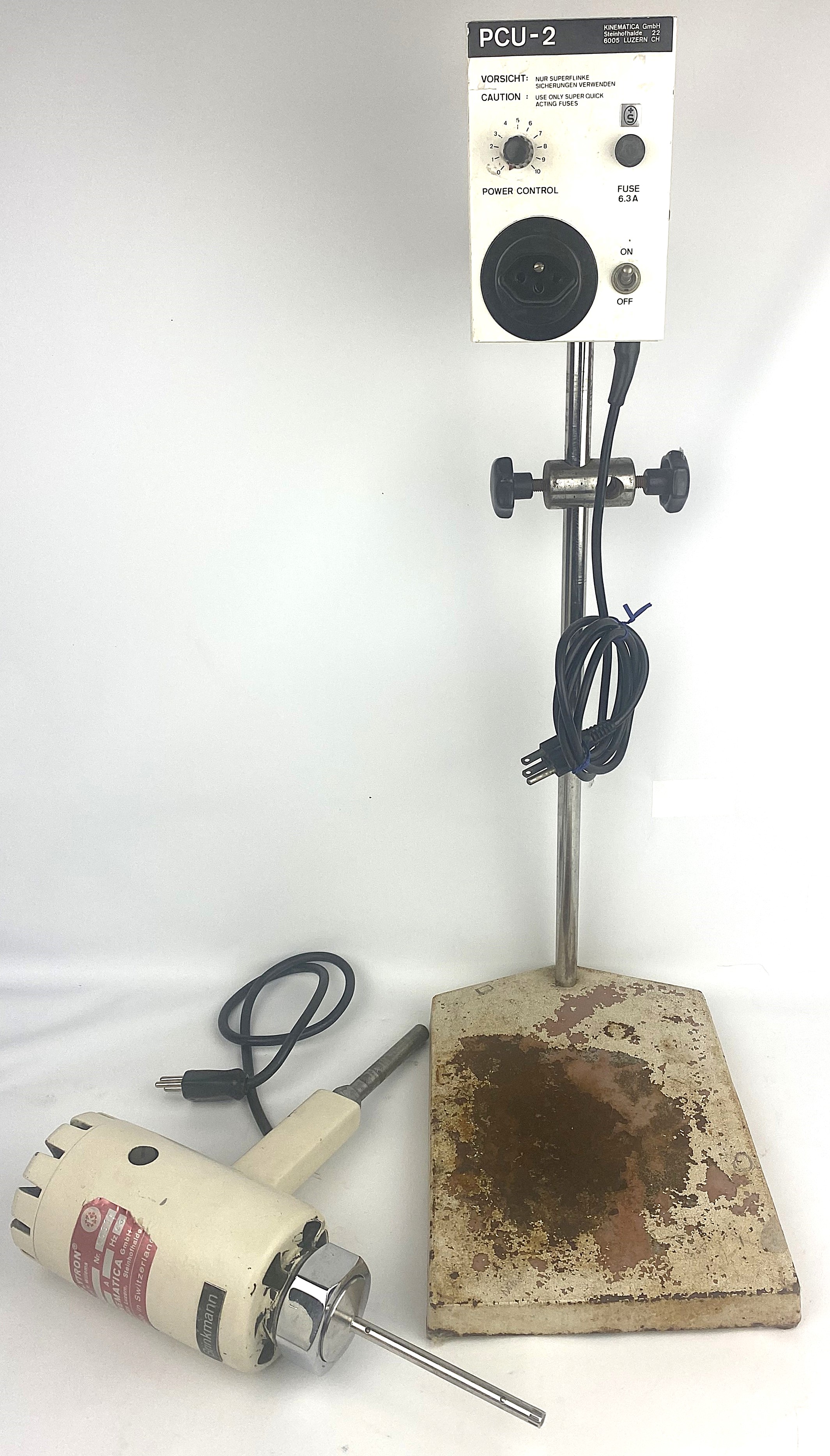 Used Kinematica Polytron PT10-20-3500 Homogenizer with PCU-2 Control and G5-75W Probe