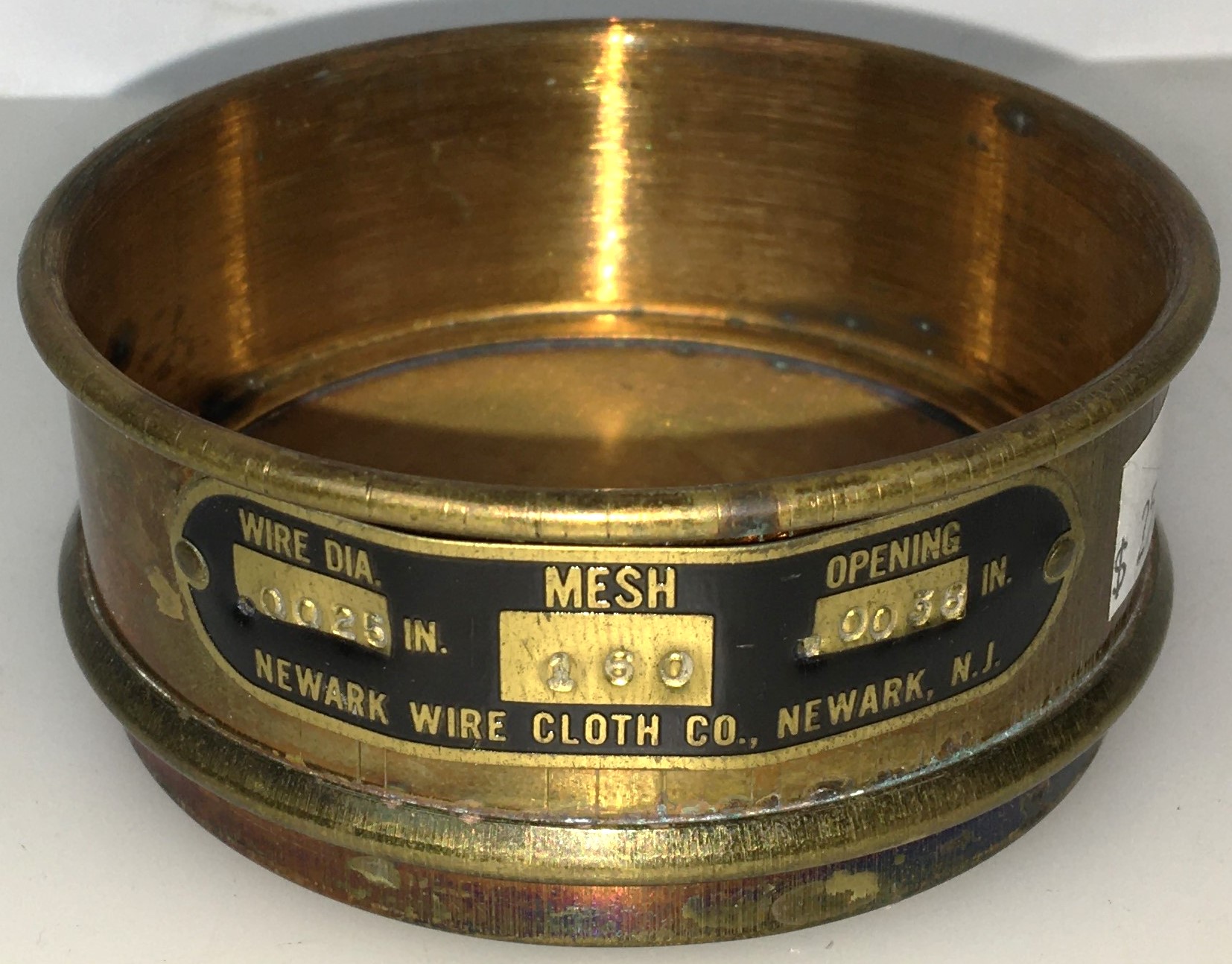 Used Newark Brass Sieve Kit - 3" Diam (Set of 9)