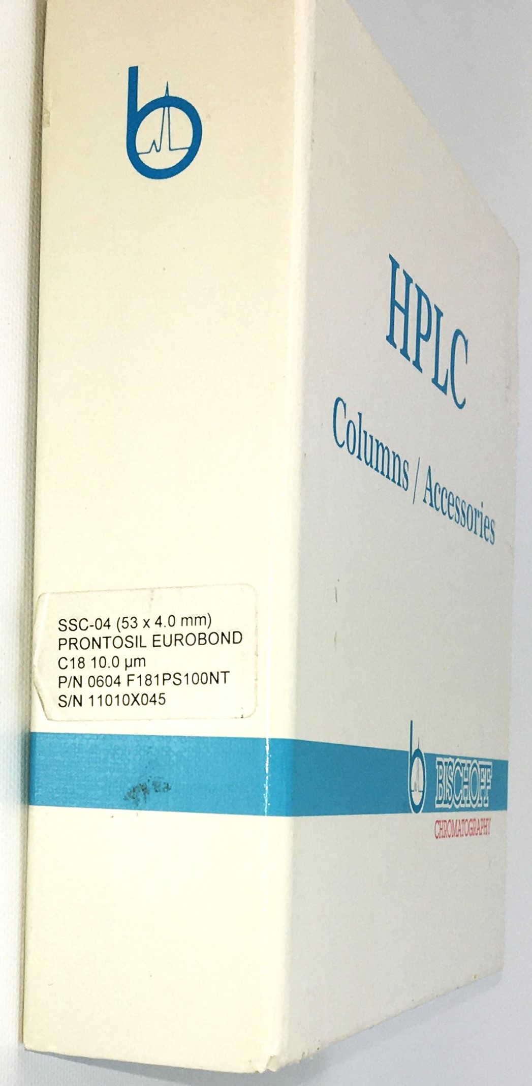 New Open Box Bischoff ProntoSIL Eurobond C18 (SSC-04) HPLC Column (4.0mm x 53mm x 10.0µm)