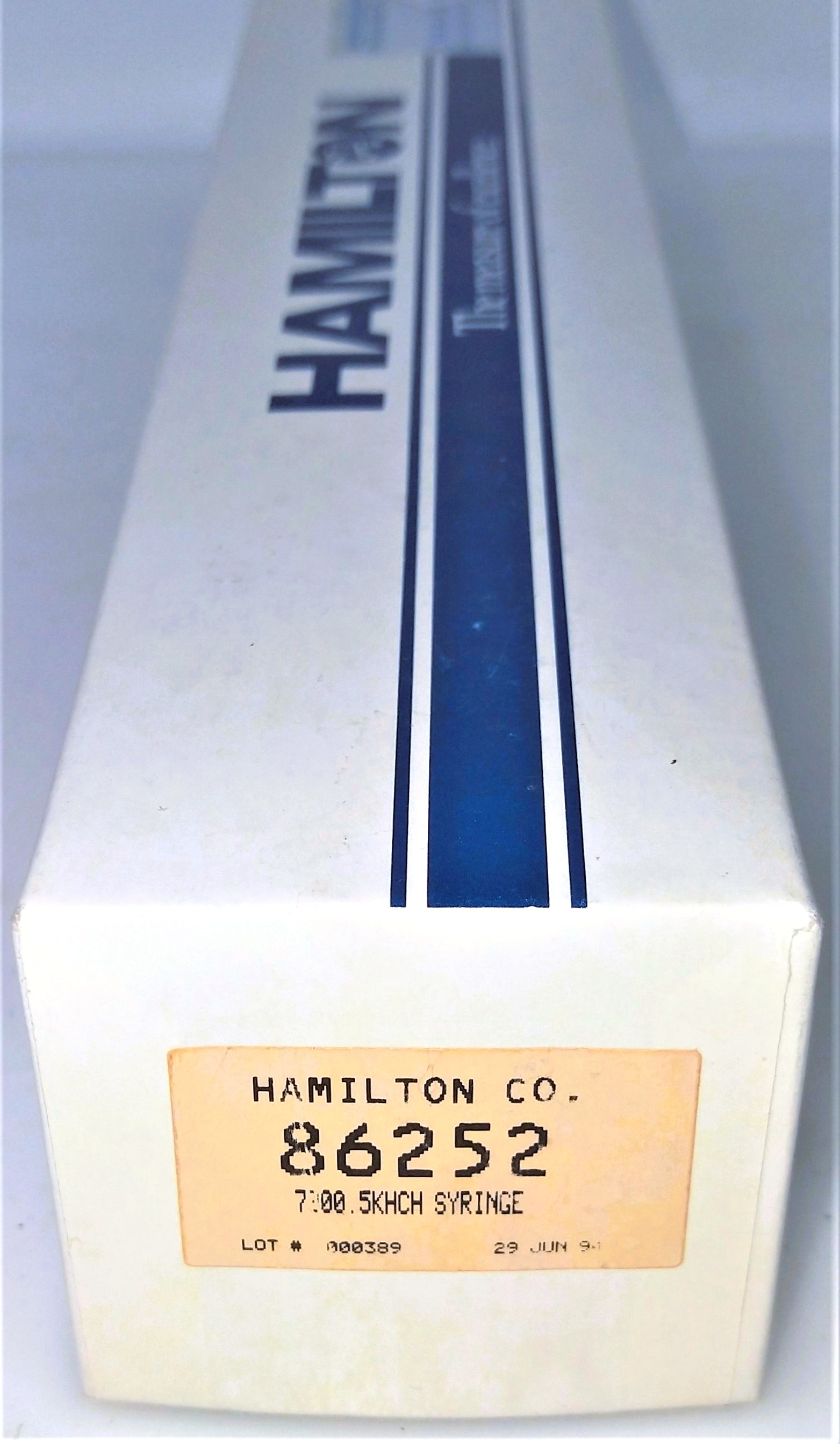 New Open Box Hamilton 86252 Microliter (#7000.5) Injection Syringe with Chaney Adapter (0.5μL)