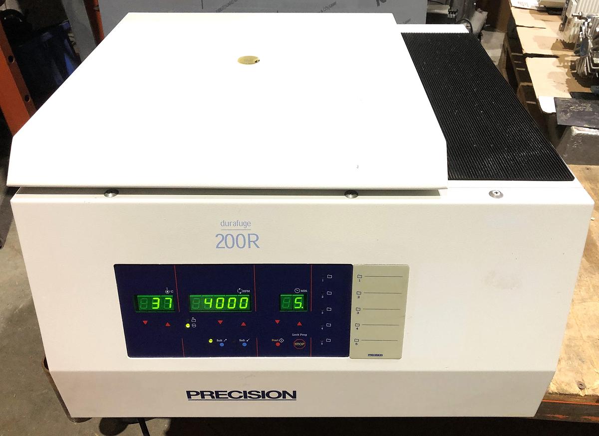 Used Precision Durafuge 200R Refrigerated Centrifuge with Rotor and Accessories (4 x 190mL)