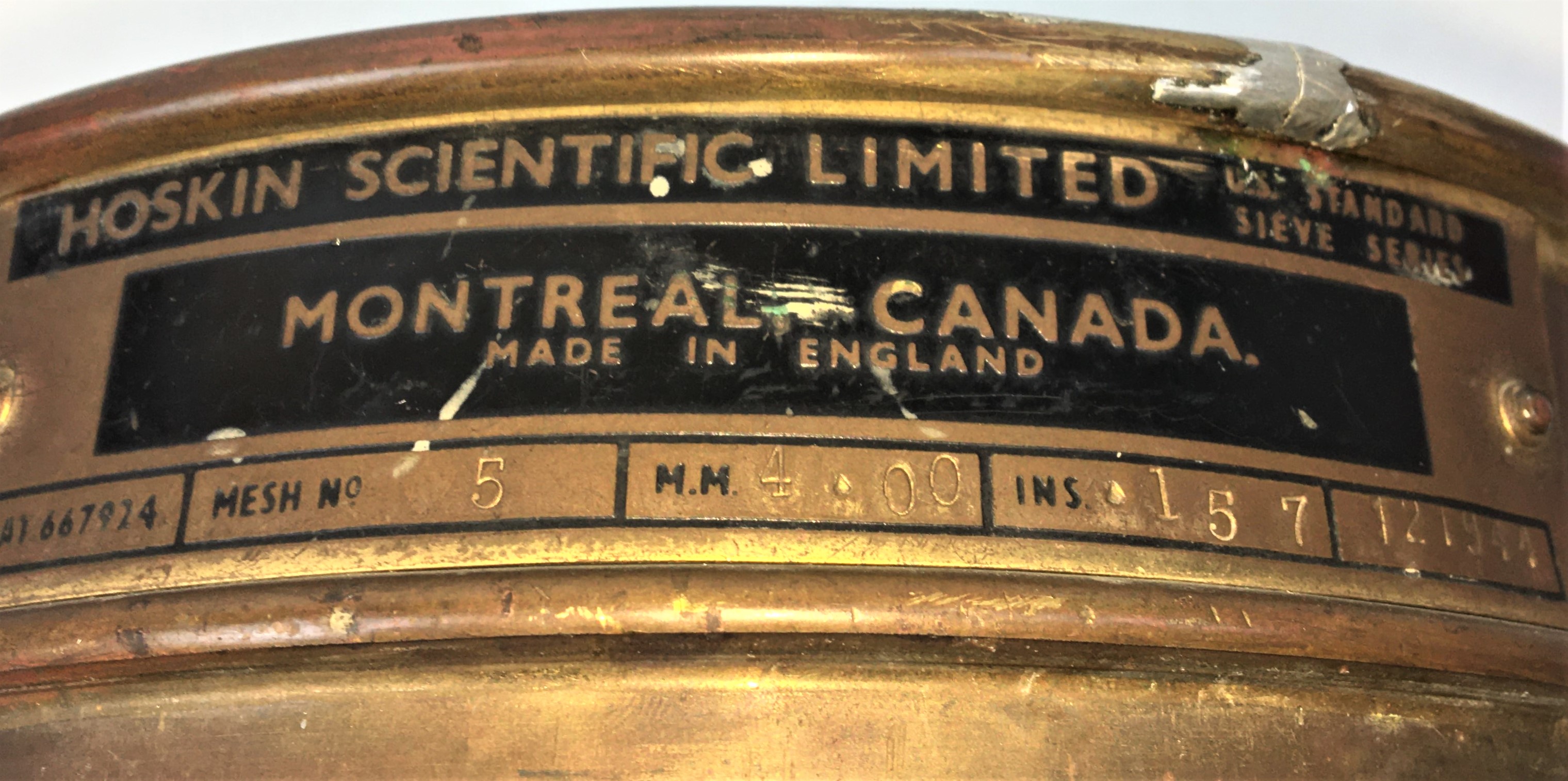 Used Endecotts Brass Sieve Kit - 8" Diam (Set of 6)