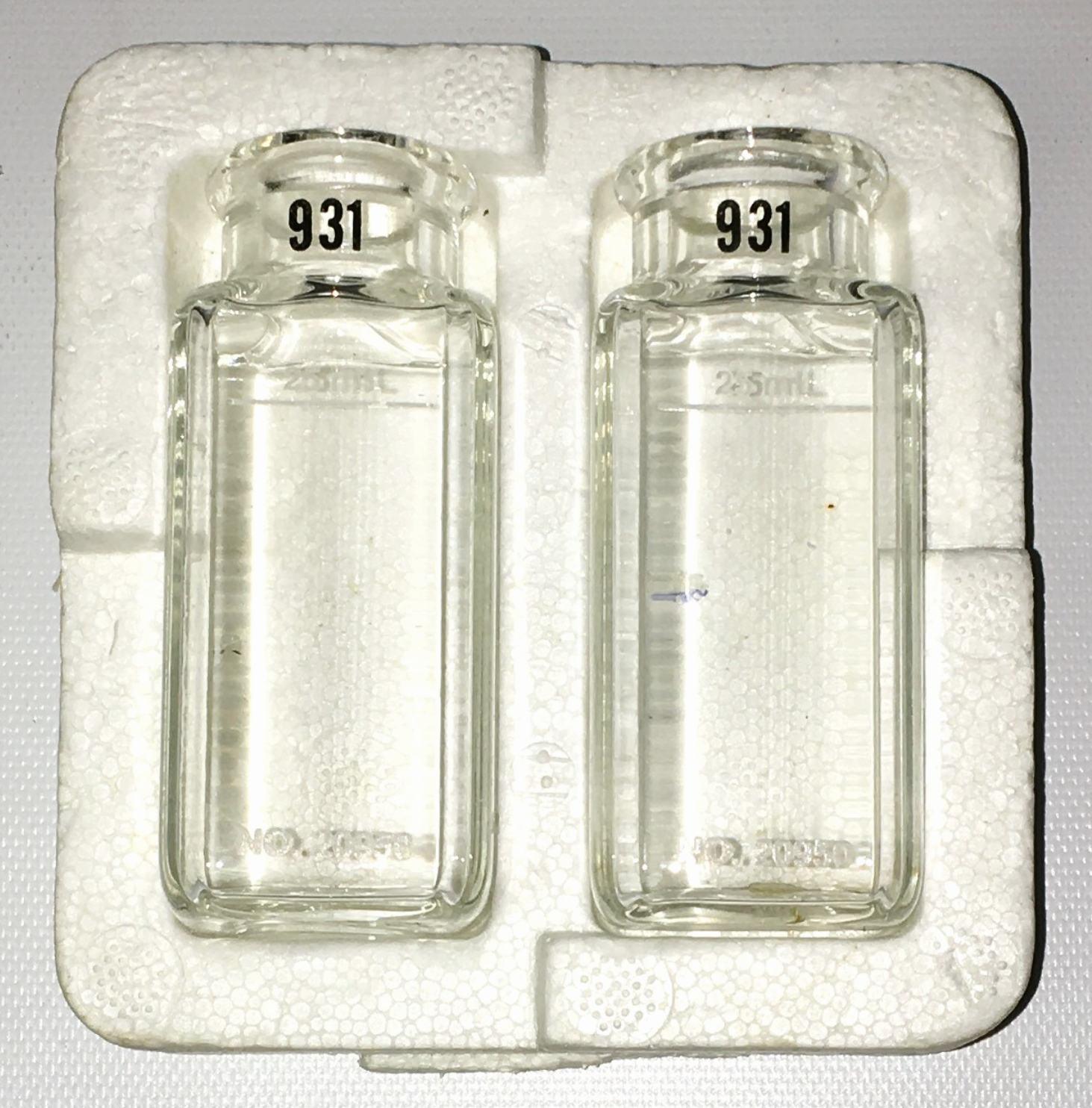 Used Hach 20950-00 Matched Sample Cell Set - 1" Square (25mL)