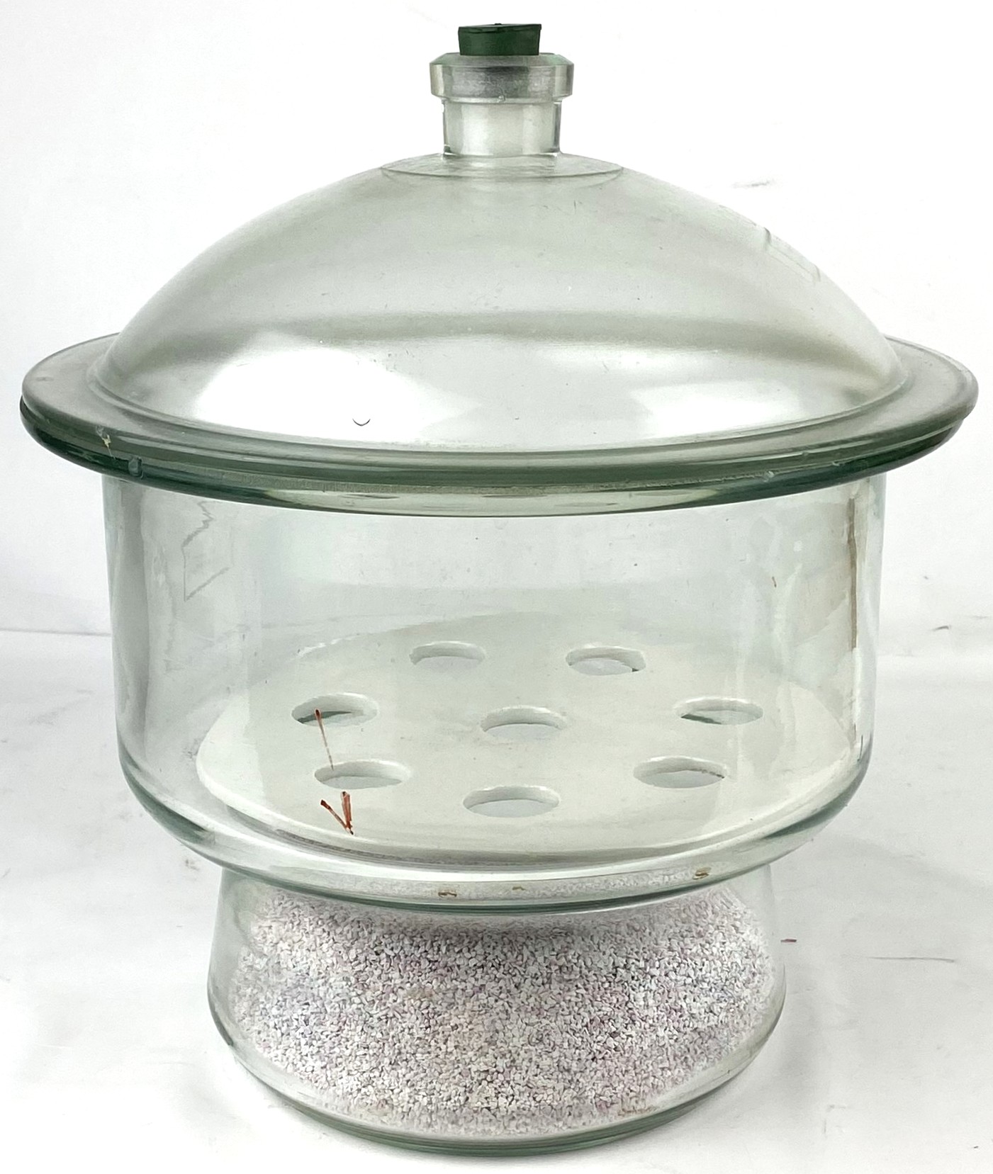 Used Glasswerk Wertheim Glass Desiccator with Support Plate