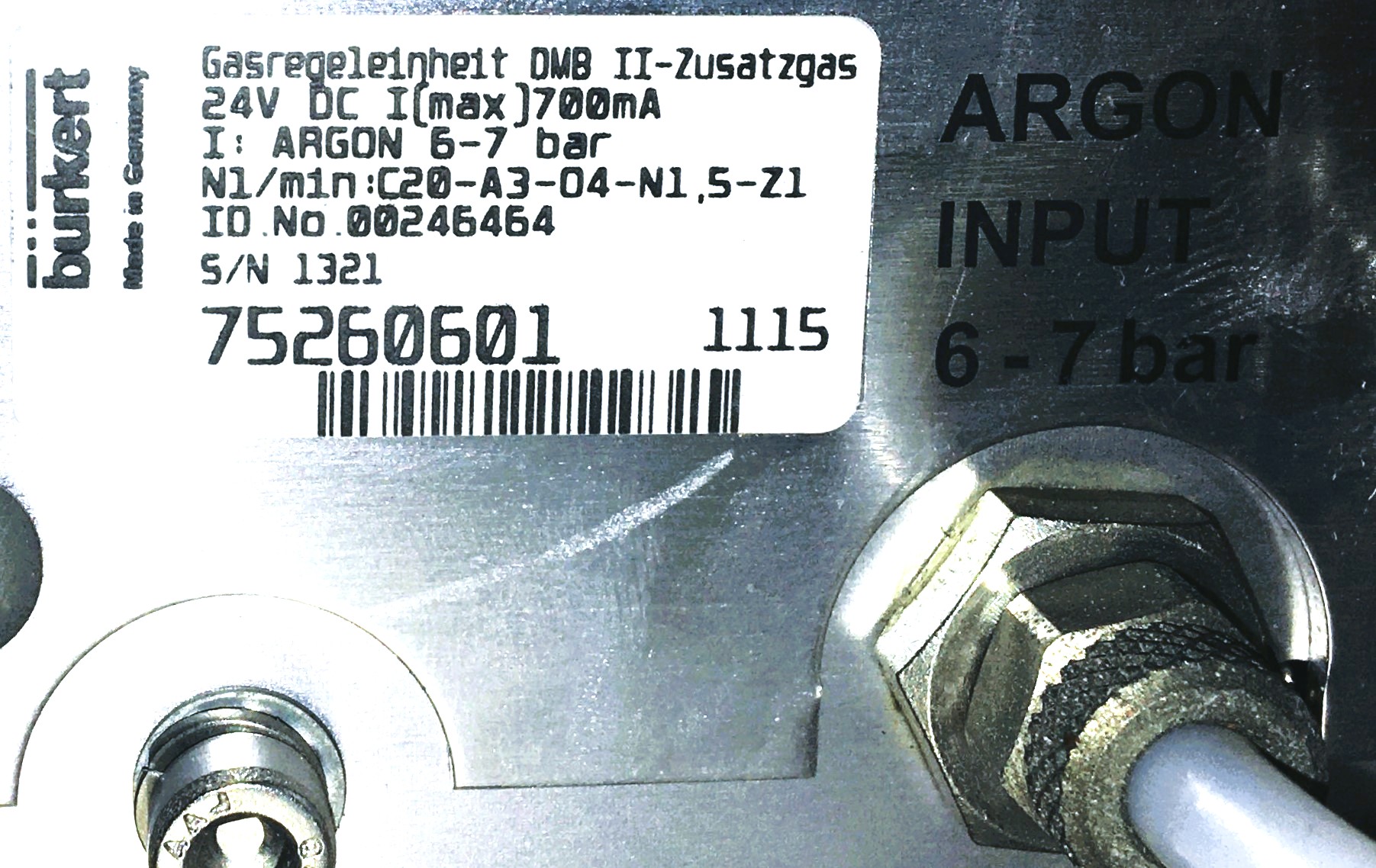 Used Spectro 75260601 X-Change Argon Control Unit