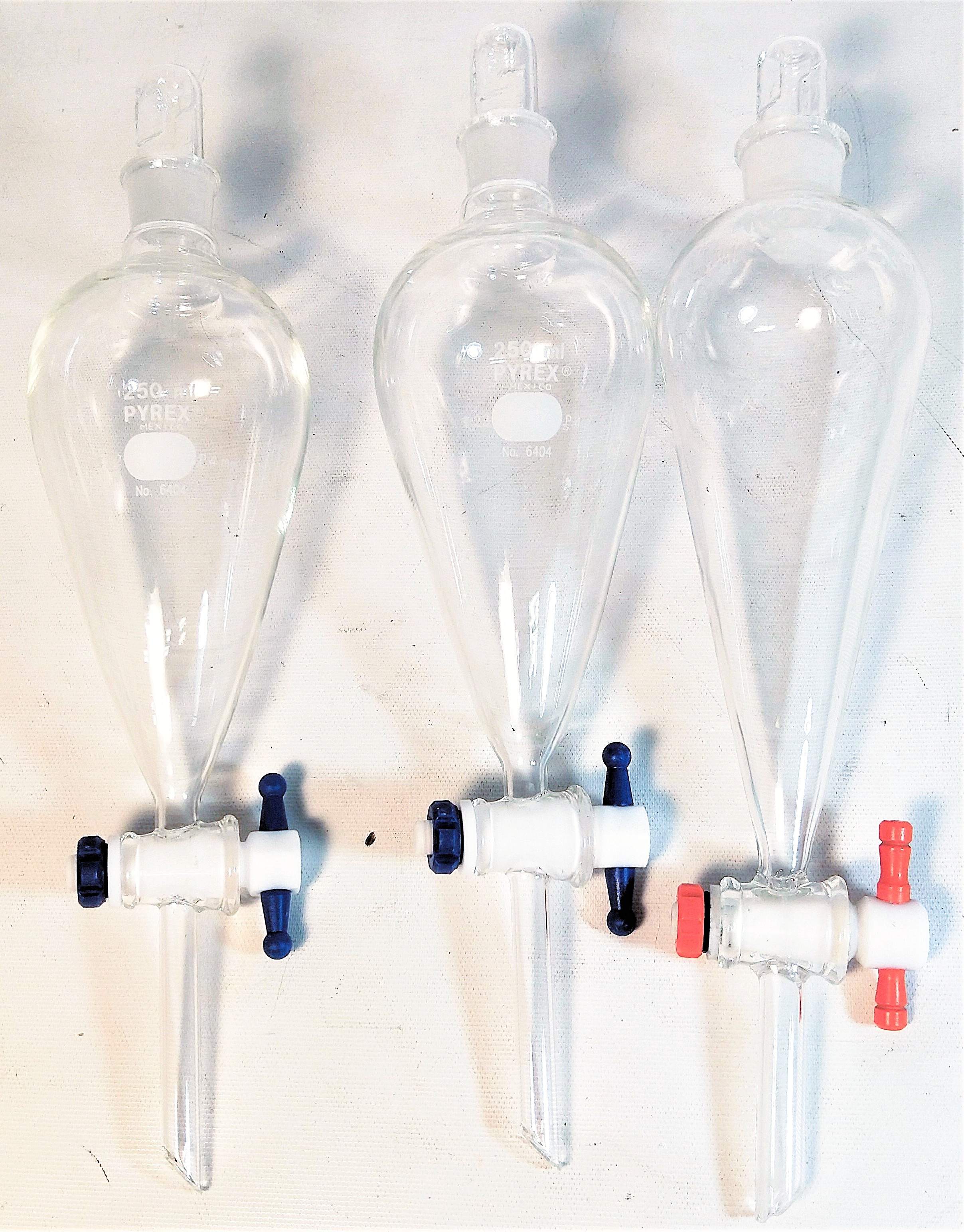 Used Corning (or Equivalent) 250mL Squibb Separatory Funnel