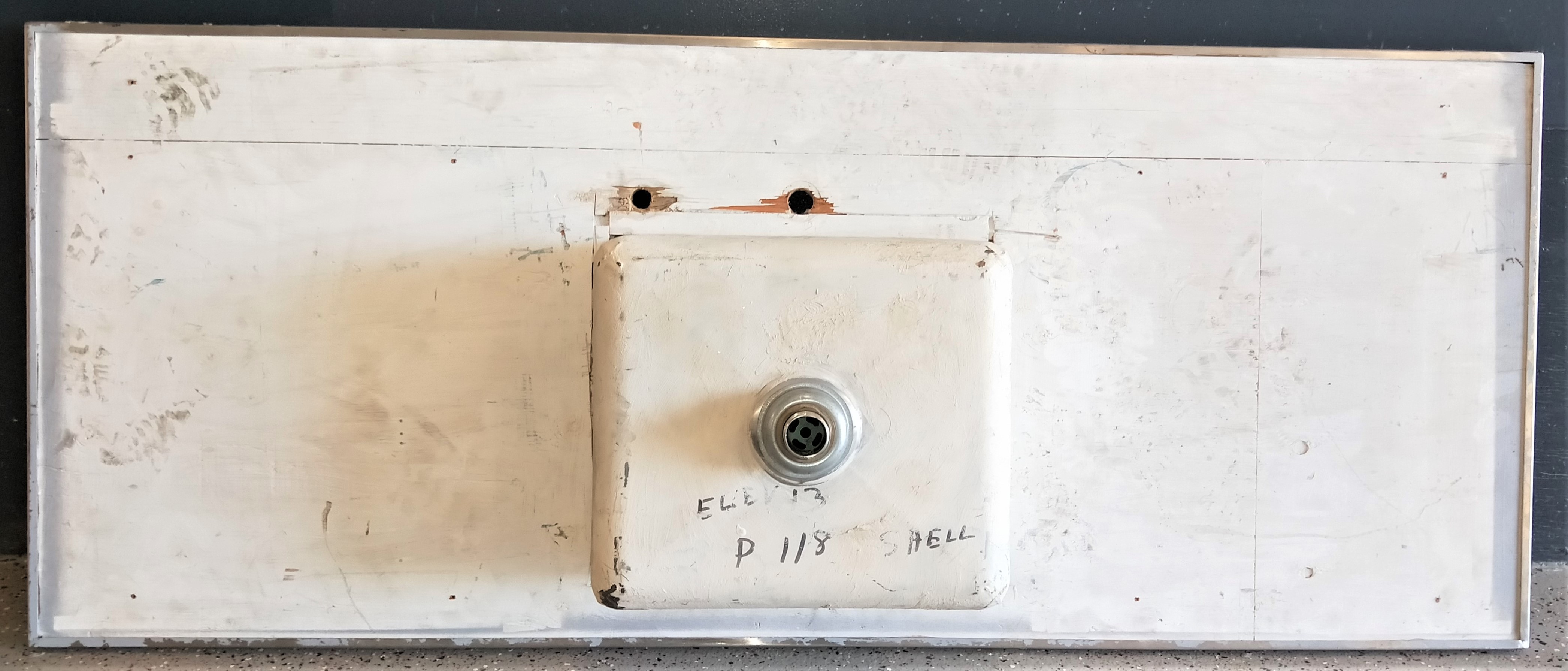 Used Stainless Steel Worksurface with Built-In Sink - 78"L x 29"D
