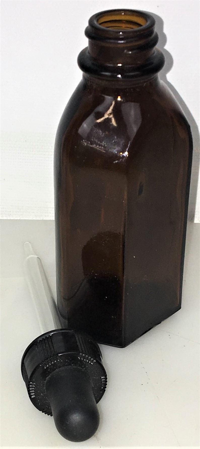 New Open Box Lot of Amber Glassware and Plasticware - Bottles and Jars