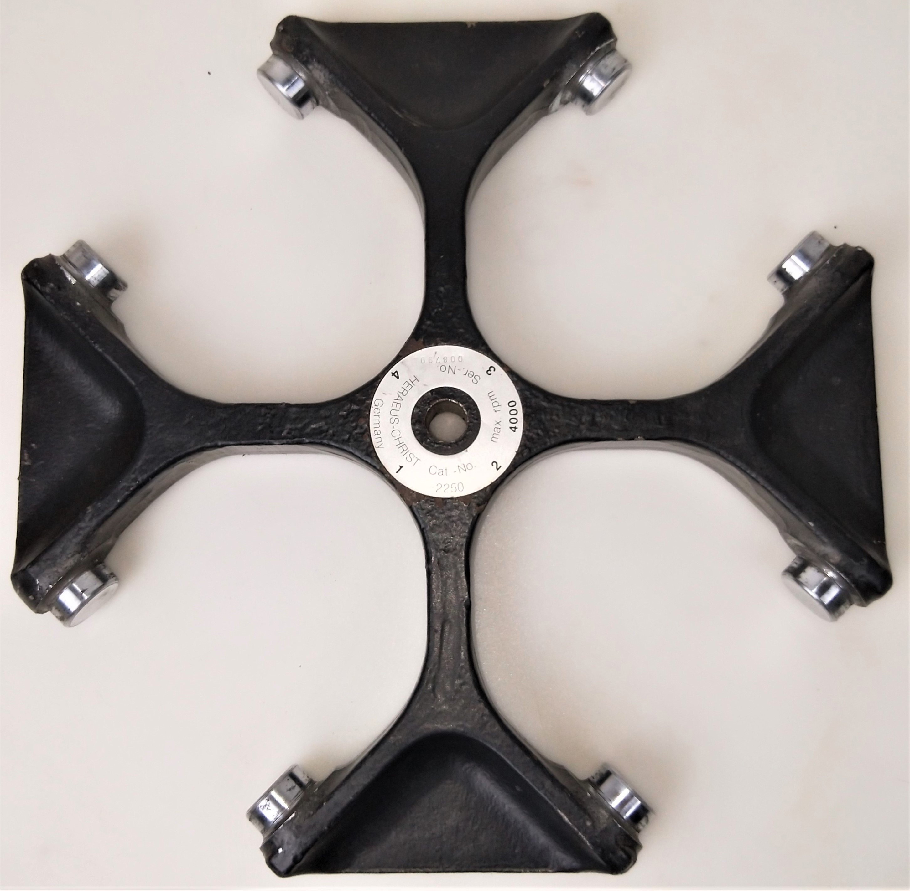 Used Heraeus-Christ 2250 Swing-Out Rotor with Accessories for 48 x 15mL Tubes