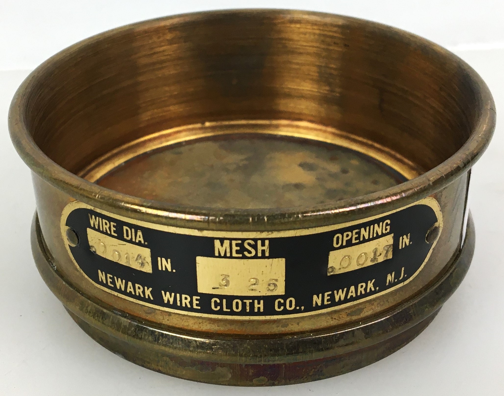 Used Newark Brass Sieve Kit - 3" Diam (Set of 9)