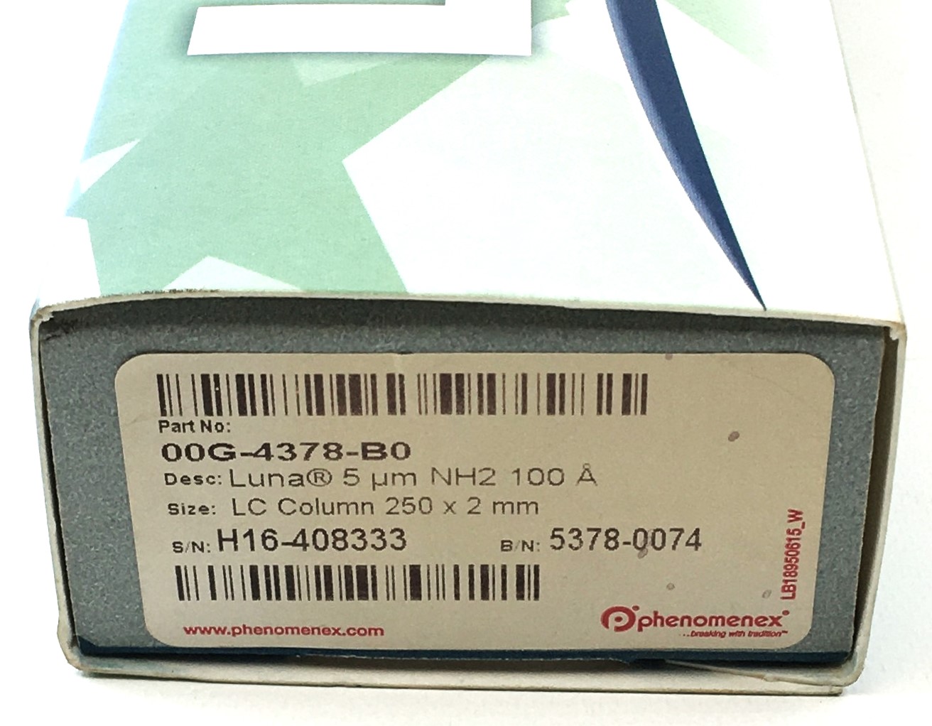 New Open Box Phenomenex Luna NH2 (00G-4378-B0) LC Column (25 cm × 2 mm x 5µm)