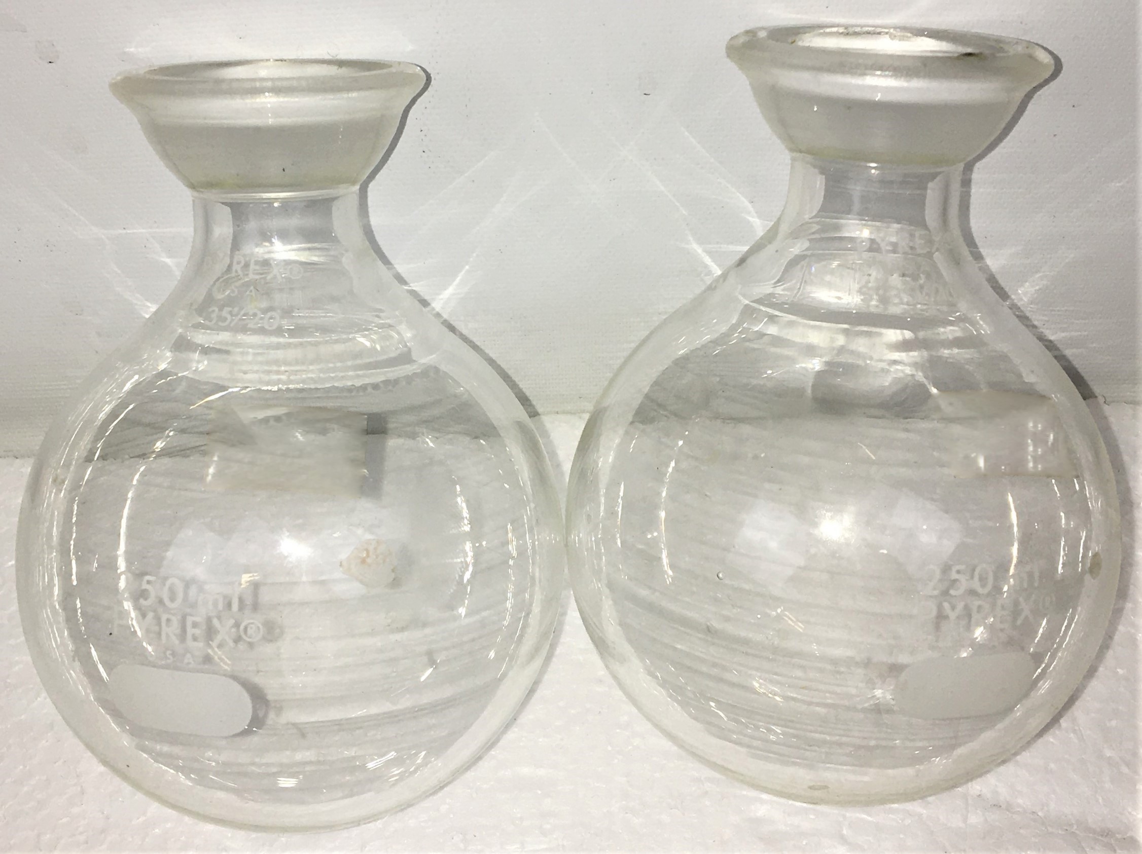 Used Corning PYREX 4320 Modified 250mL Receiving Flask