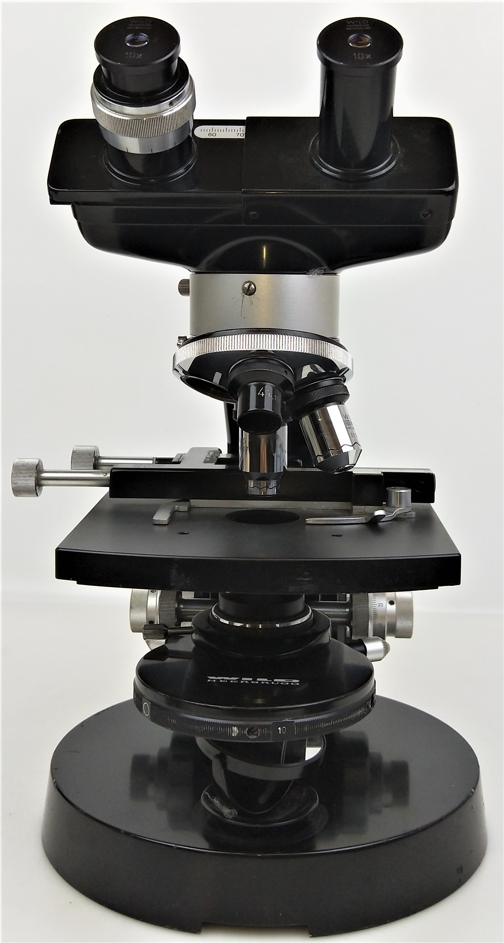 Used Wild M12 Binocular Phase-Contrast Microscope with Illuminator - 40X to 400X
