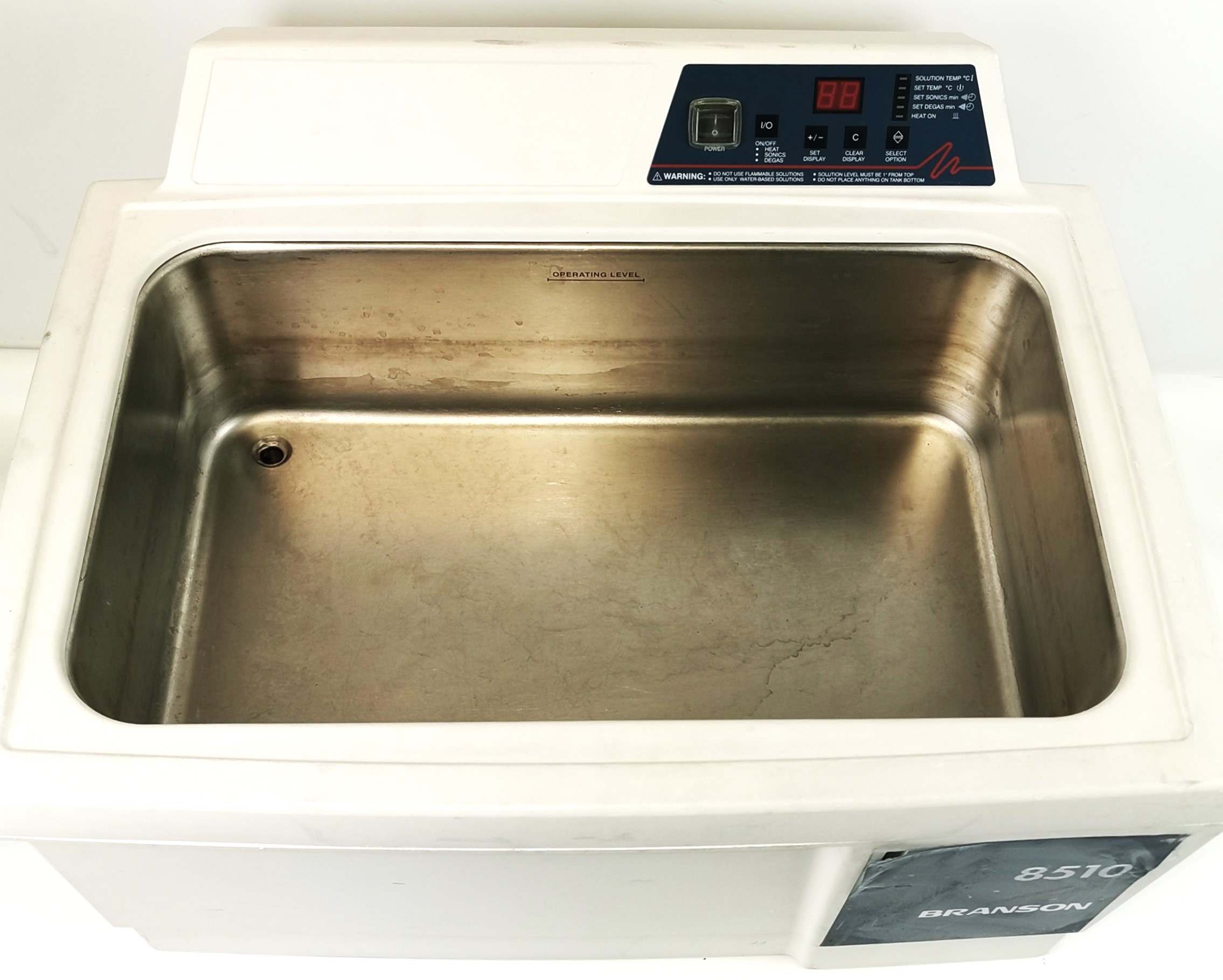 Used Branson 8510R-DTH Heated Ultrasonic Cleaner (20.8L)