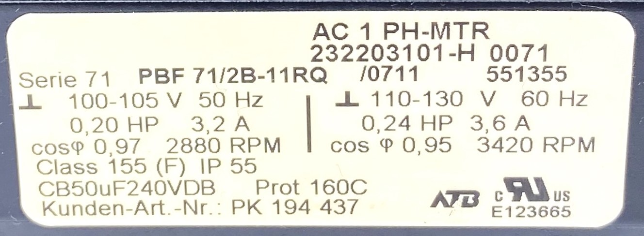 Used Pfeiffer DUO 2.5 (G3170-80025) Rotary Vacuum Pump (2.5cfm)