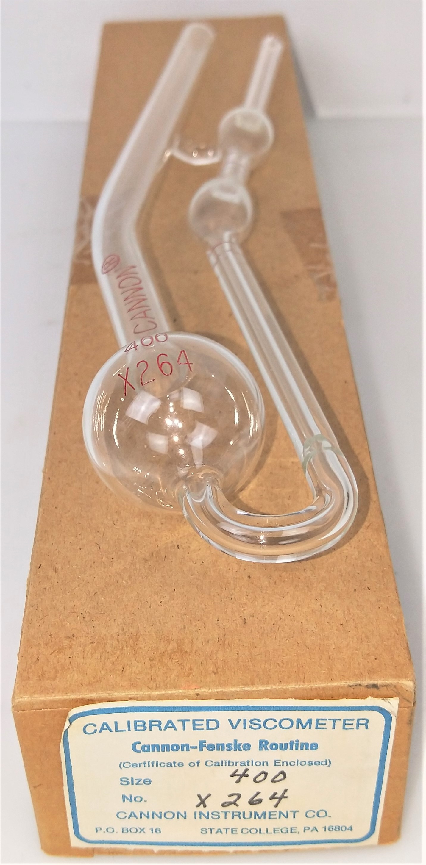 New Open Box Cannon-Fenske CFRC-400 Certified Routine Viscometer Tube - Size 400