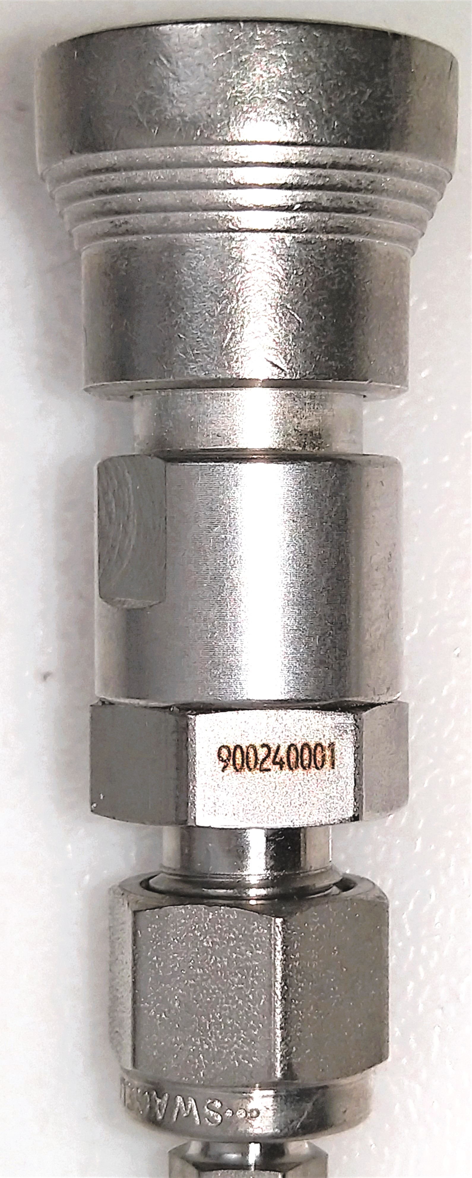 Used Swagelok Quick-Connect Body with Stainless Steel 1/8" Tubing