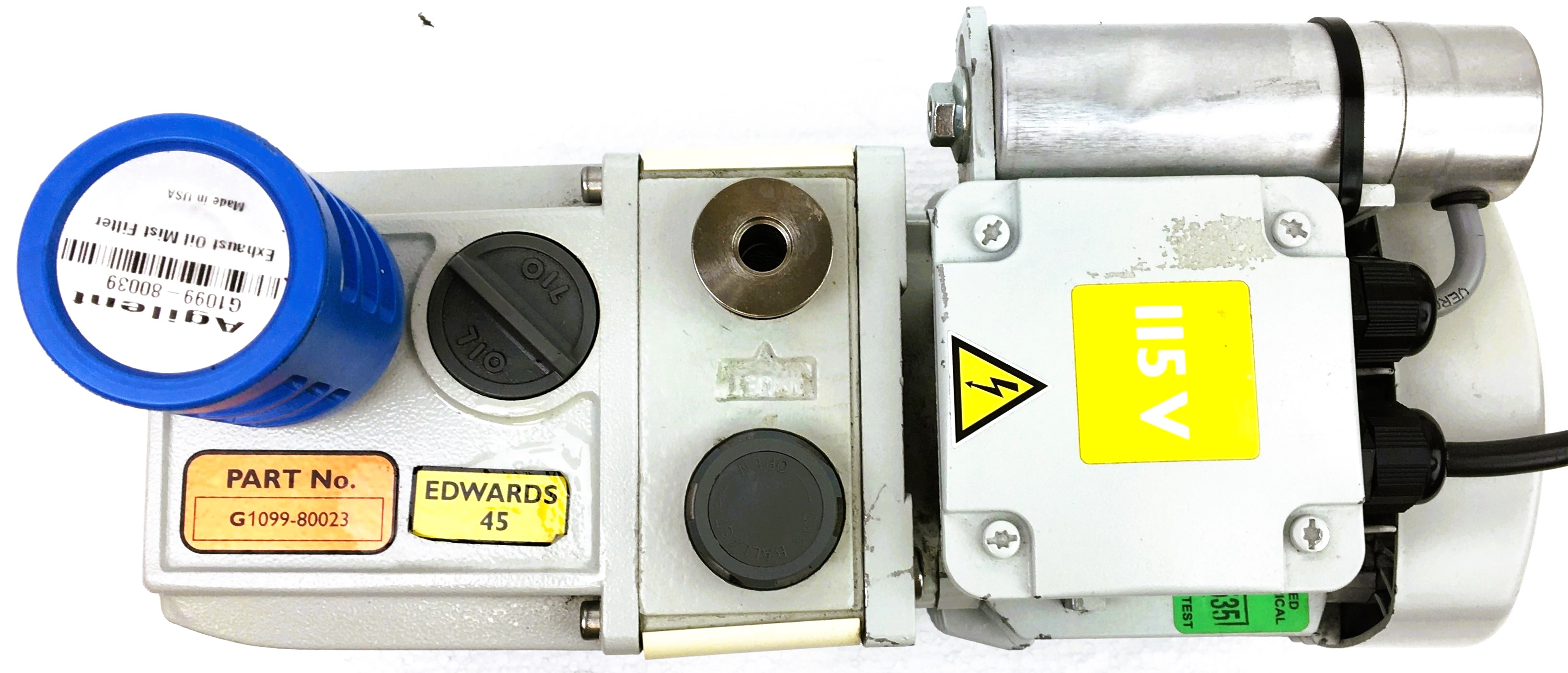 Used Edwards E2M1.5 Rotary Vacuum Pump with Oil Mist Filter (1.2cfm)