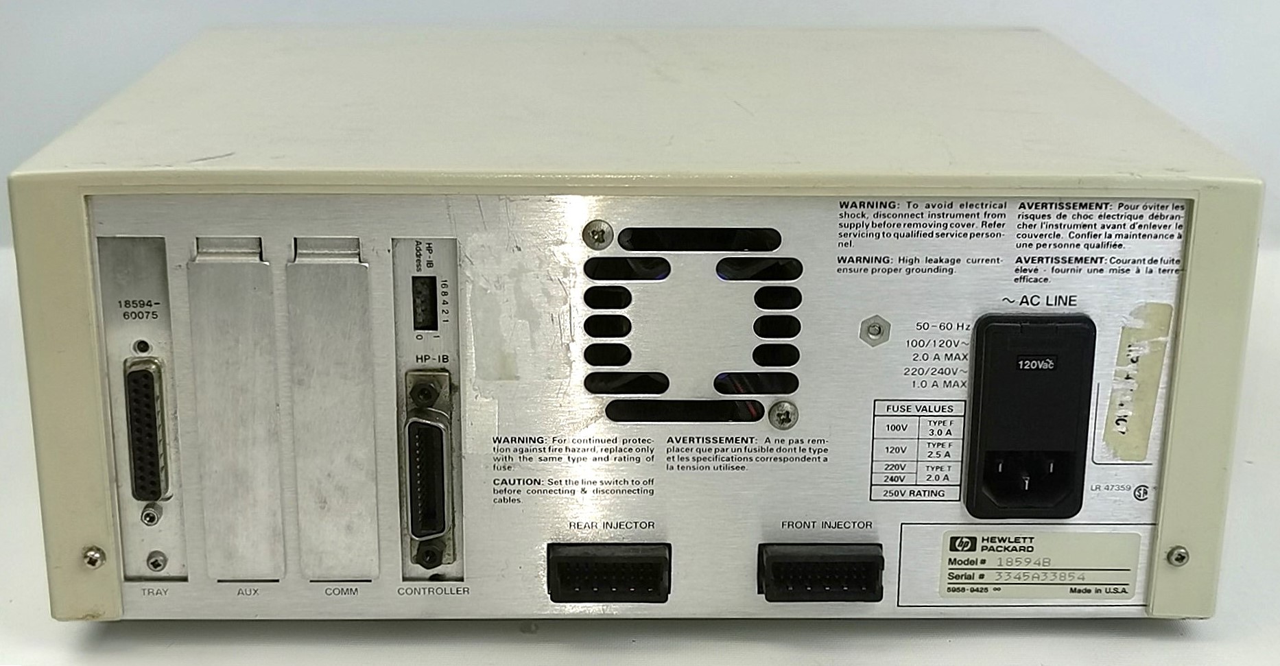 Used Hewlett Packard 7673 (18594B) Autosampler Controller