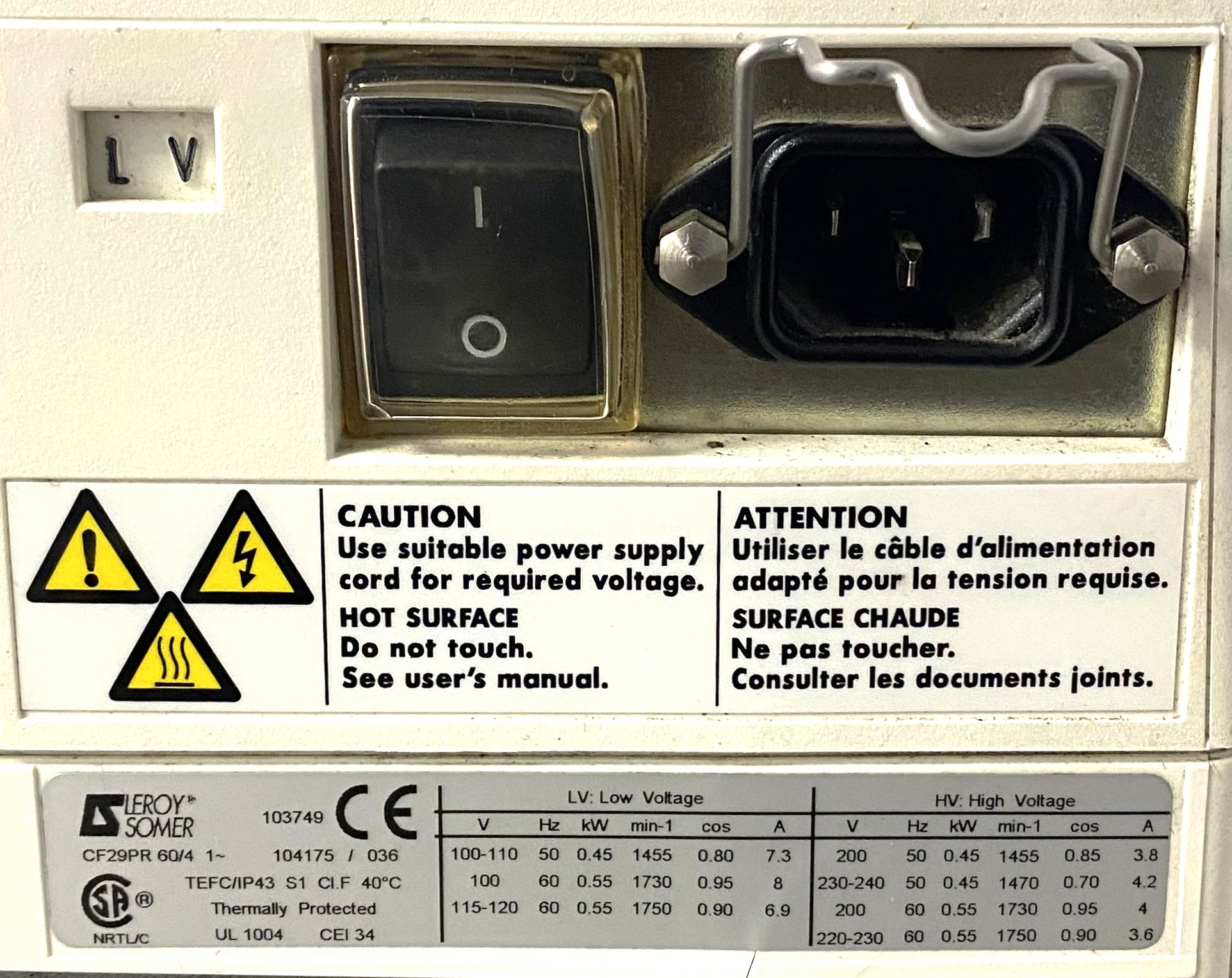 Used Alcatel 2005 SD Rotary Vacuum Pump (3.8cfm)